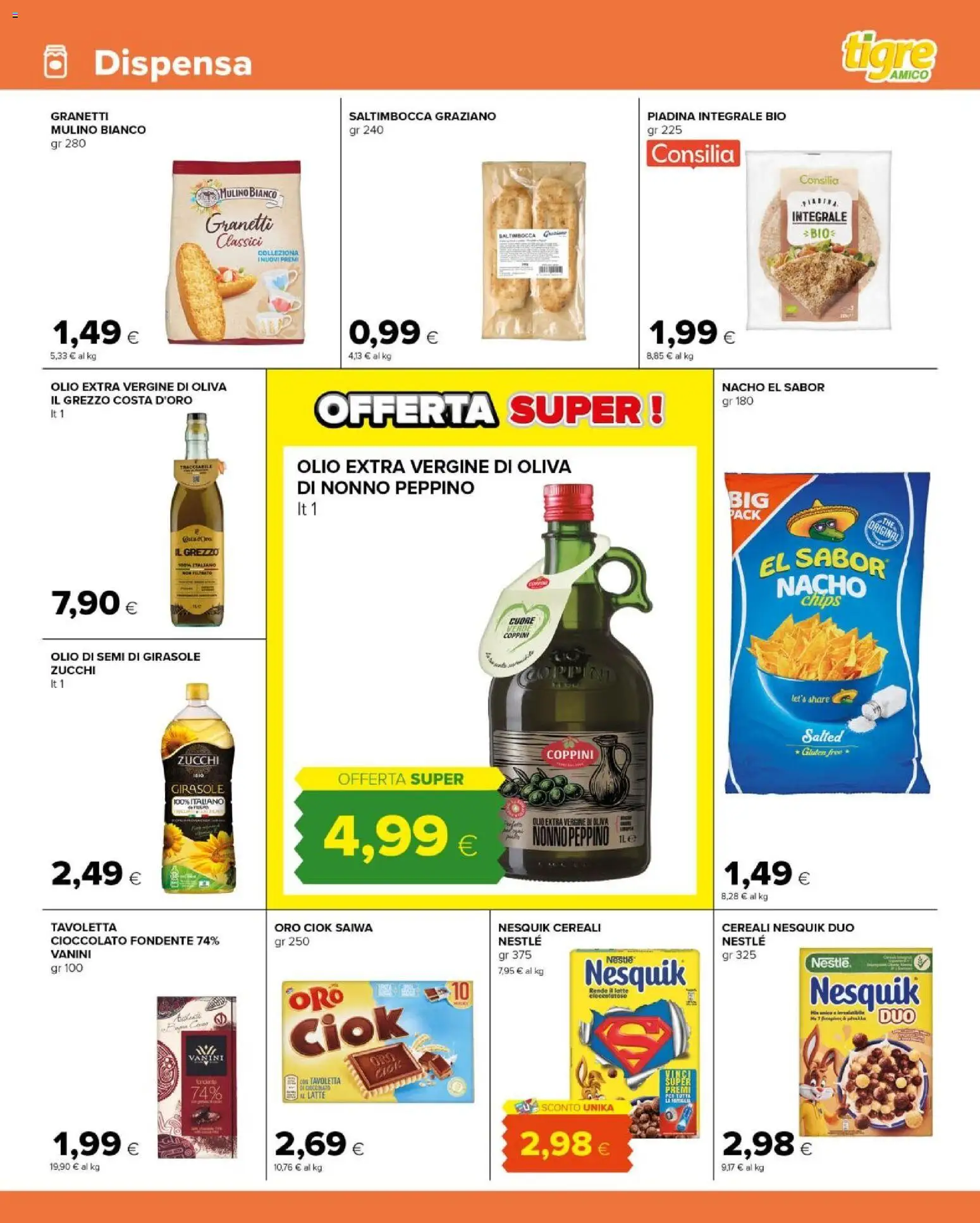 Volantino Tigre del 16/09/2026 | Pagina: 9 | Prodotti: Cioccolato, Cereali, Piadina, Semi di girasole