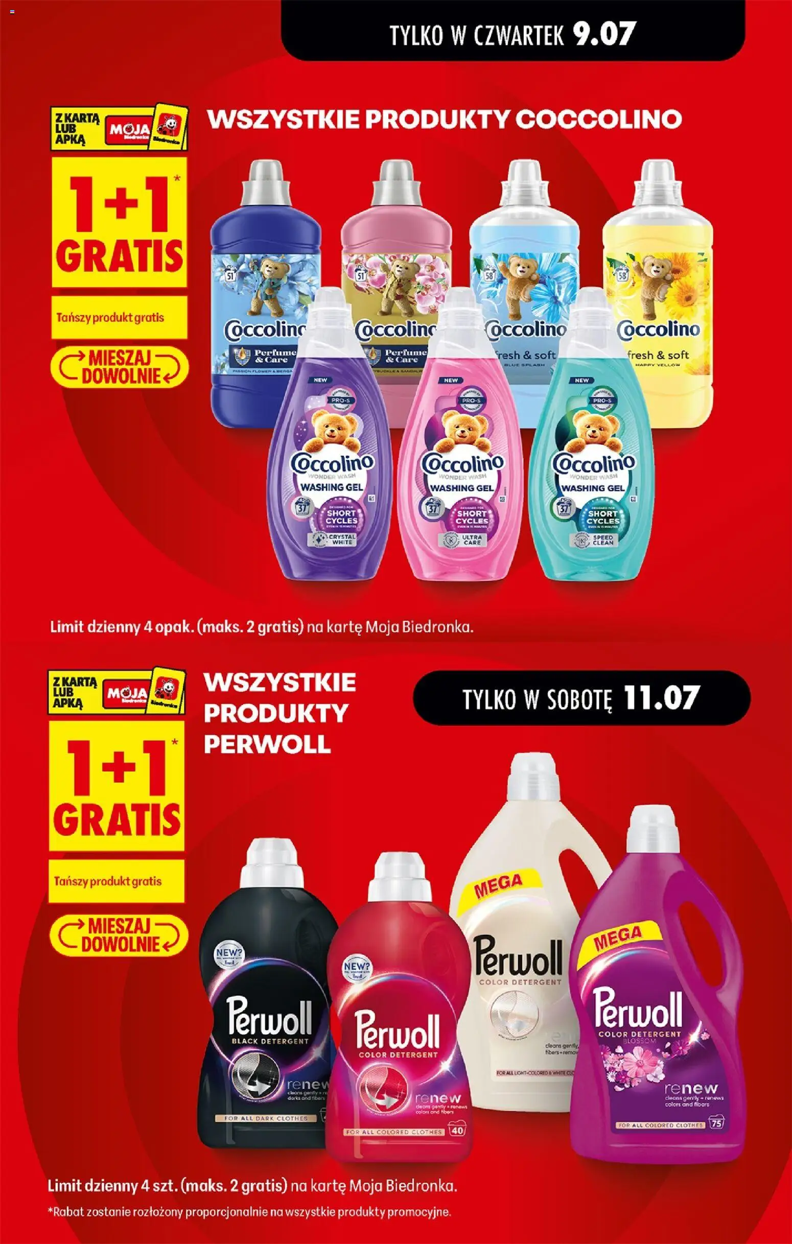 Biedronka Polsko leták - Codziennie niskie ceny od 09.07.2026 | Strana: 7 | Produkty: Perwoll Black, Coccolino, Perwoll