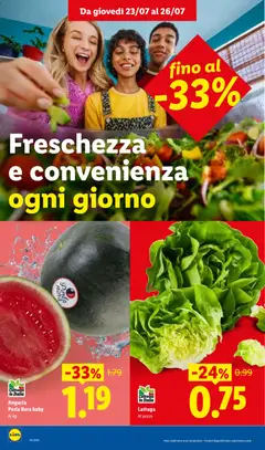 Anteprima del volantino Anguria Perla Nera baby, Anguria Perla Nera baby Al kg valido a partire dal 23/07/2026 | Pagina: 4