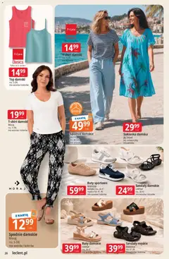 Pogląd oferty "E.Leclerc gazetka" - ważna od 14.07.2026 | Strona: 26 | Produkty: Buty sportowe, Karta, Top, Sandały