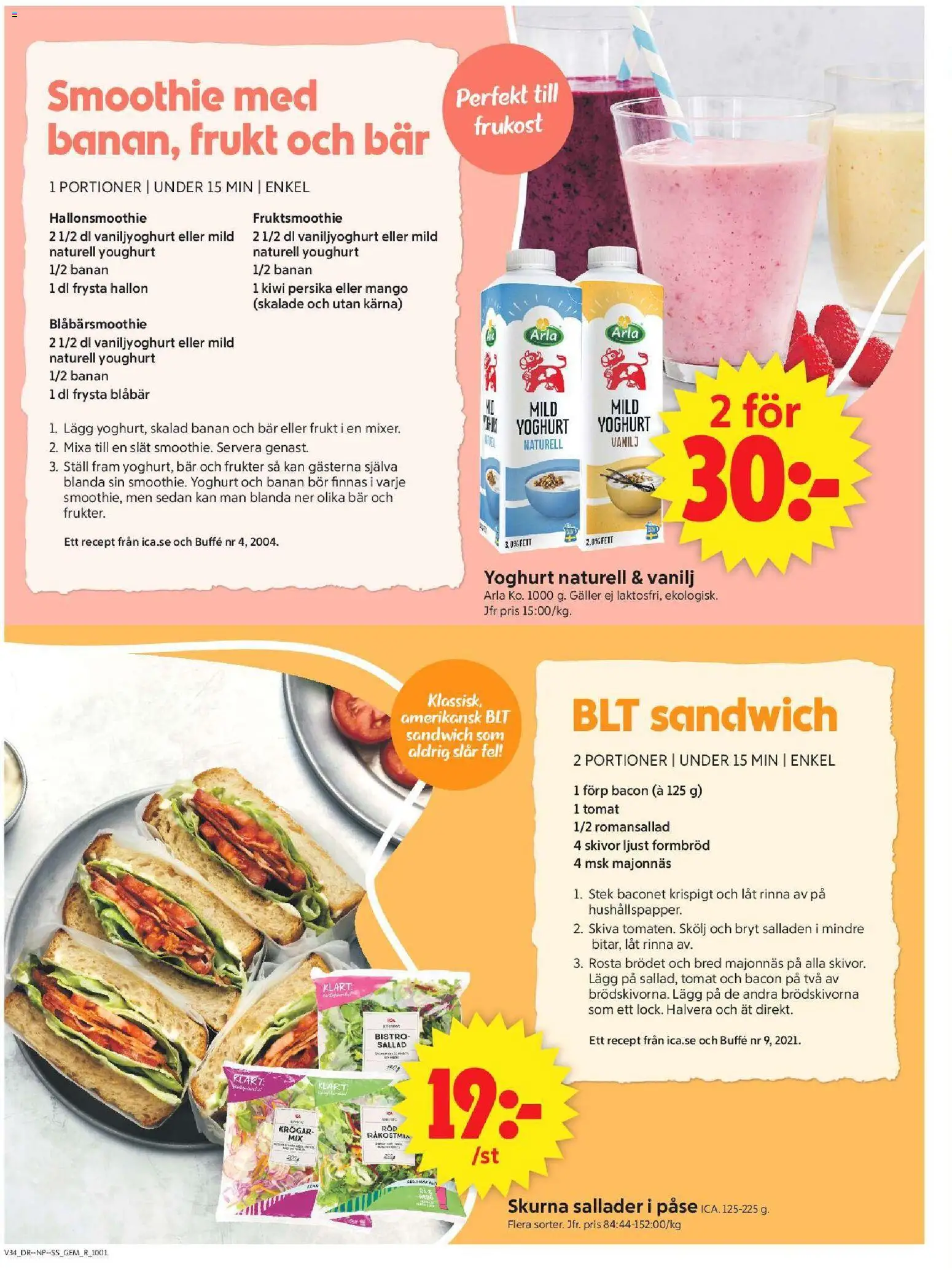 ICA Supermarket reklamblad aktuell från 17/08/2026 | Sida: 6 | Produkter: Frukt, Tomat, Stek, Frysta hallon