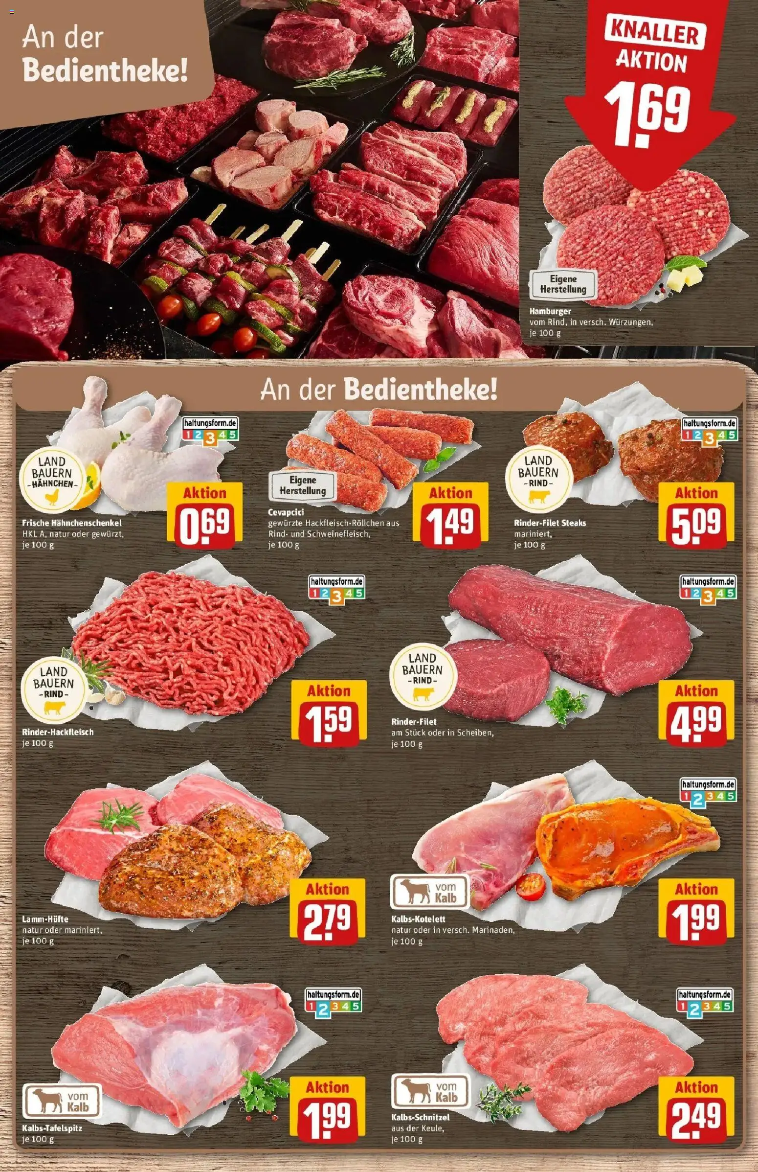 REWE Prospekt ab 03.08.2026 zum Blättern » Angebote | Seite: 10 | Produkte: Hahnchen, Hahnchenschenkel, Rinderfilet, Cevapcici