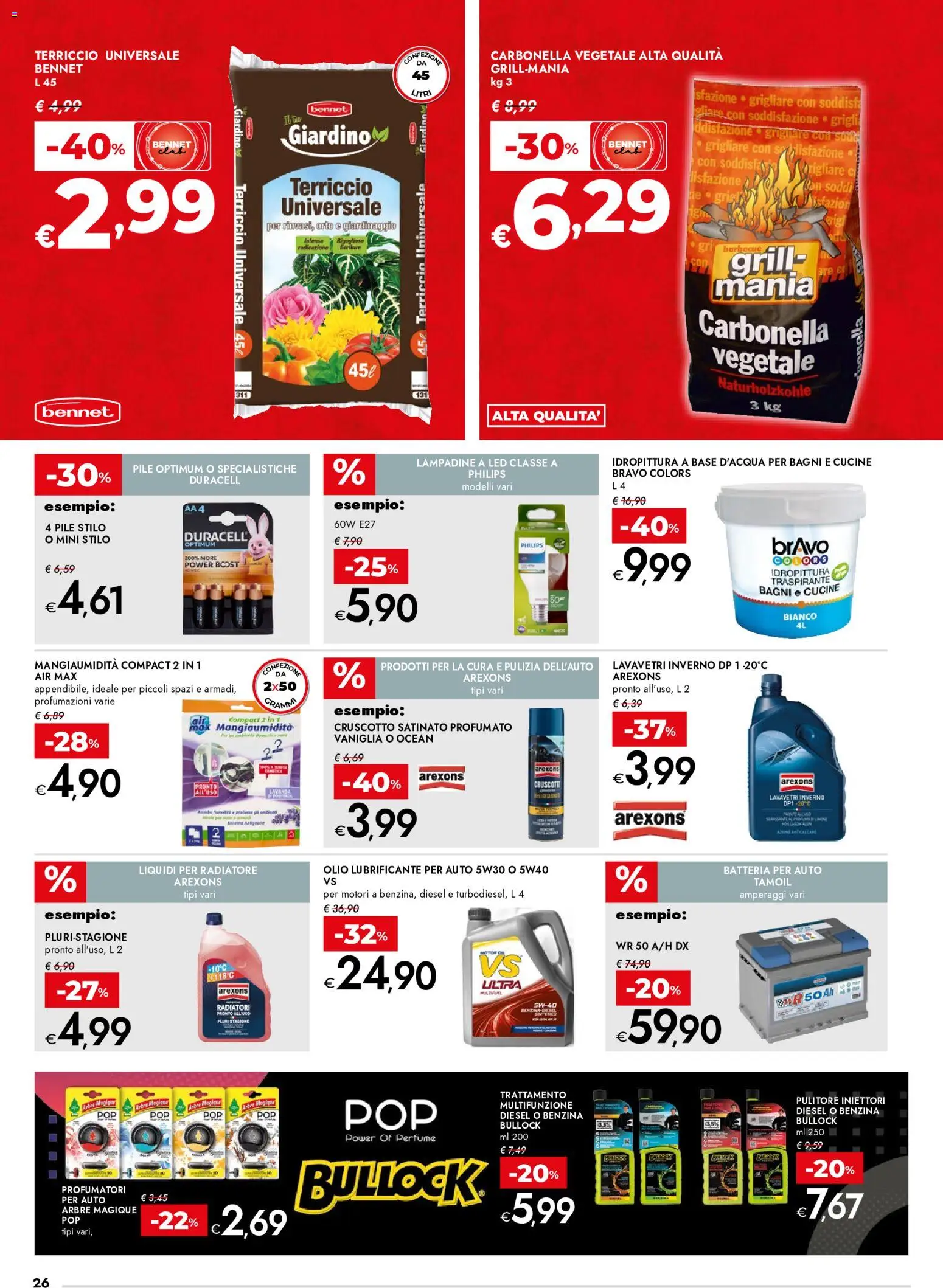 Volantino bennet del 07.05.2026 | Pagina: 26 | Prodotti: Pile, Olio, Lavanda, Batteria