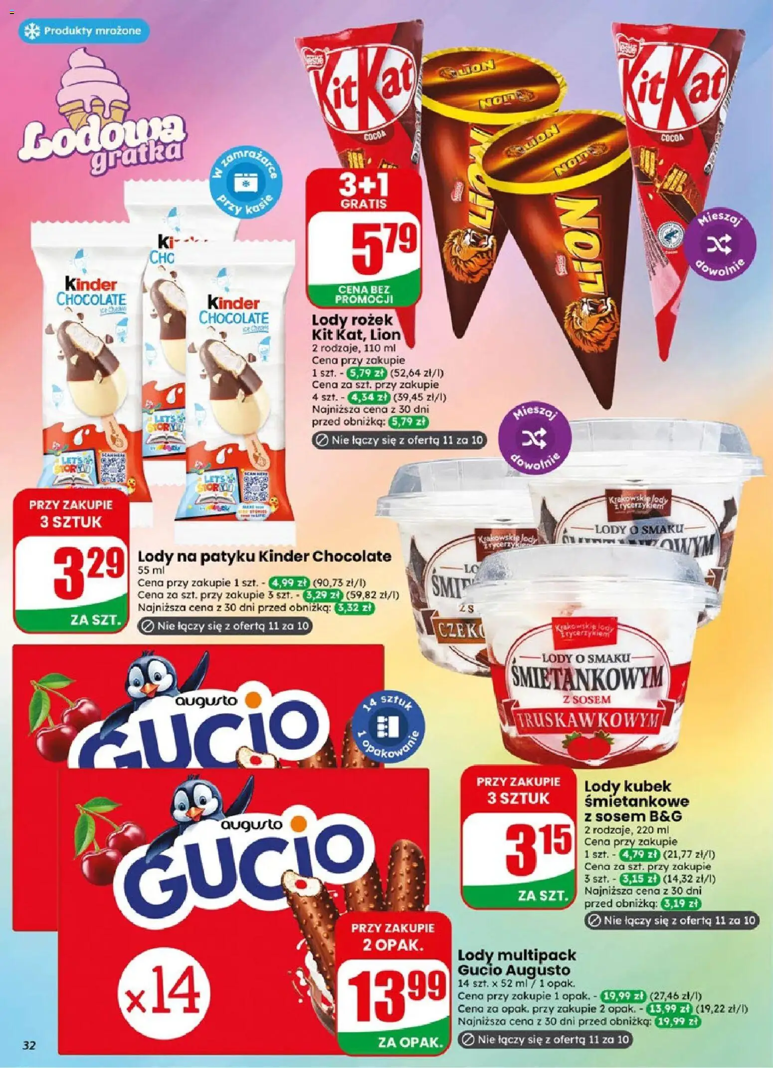 Dino gazetka od 06.05.2026 | Strona: 32 | Produkty: Lody na patyku, Lody
