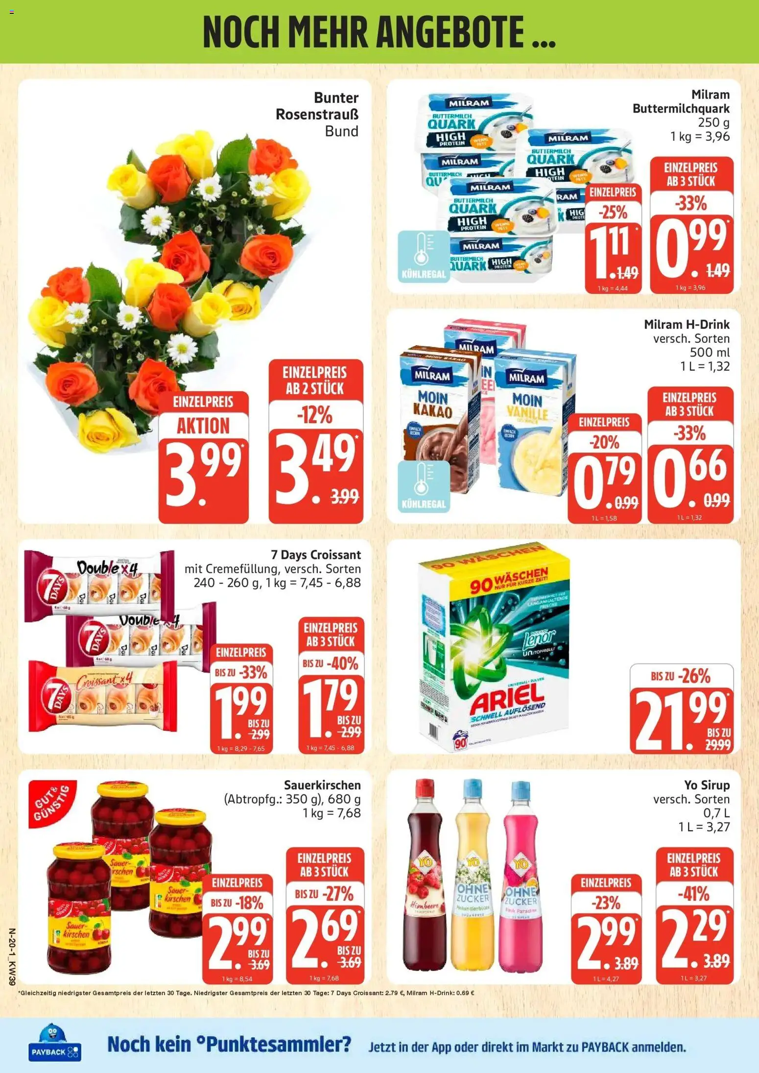 Edeka Prospekt Rostock (ab 21.09.2026) » Angebote Online | Seite: 20 | Produkte: Quark, Sirup, Croissant, Vanille