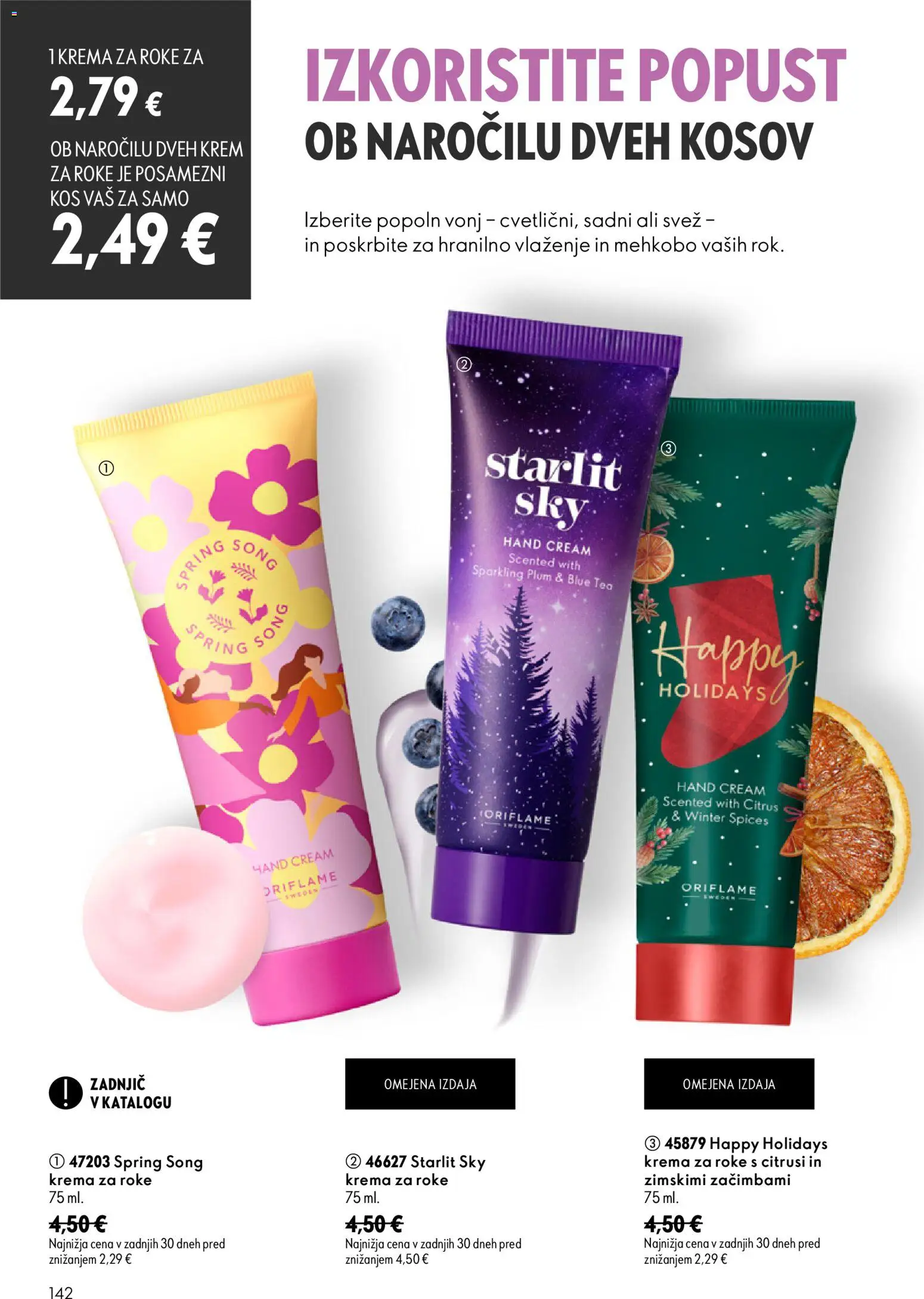 Novi Oriflame katalog ponudbe – veljaven od 26.08.2026 | Stran: 142 | Izdelki: Kos, Citrusi, Krema, Krema za roke