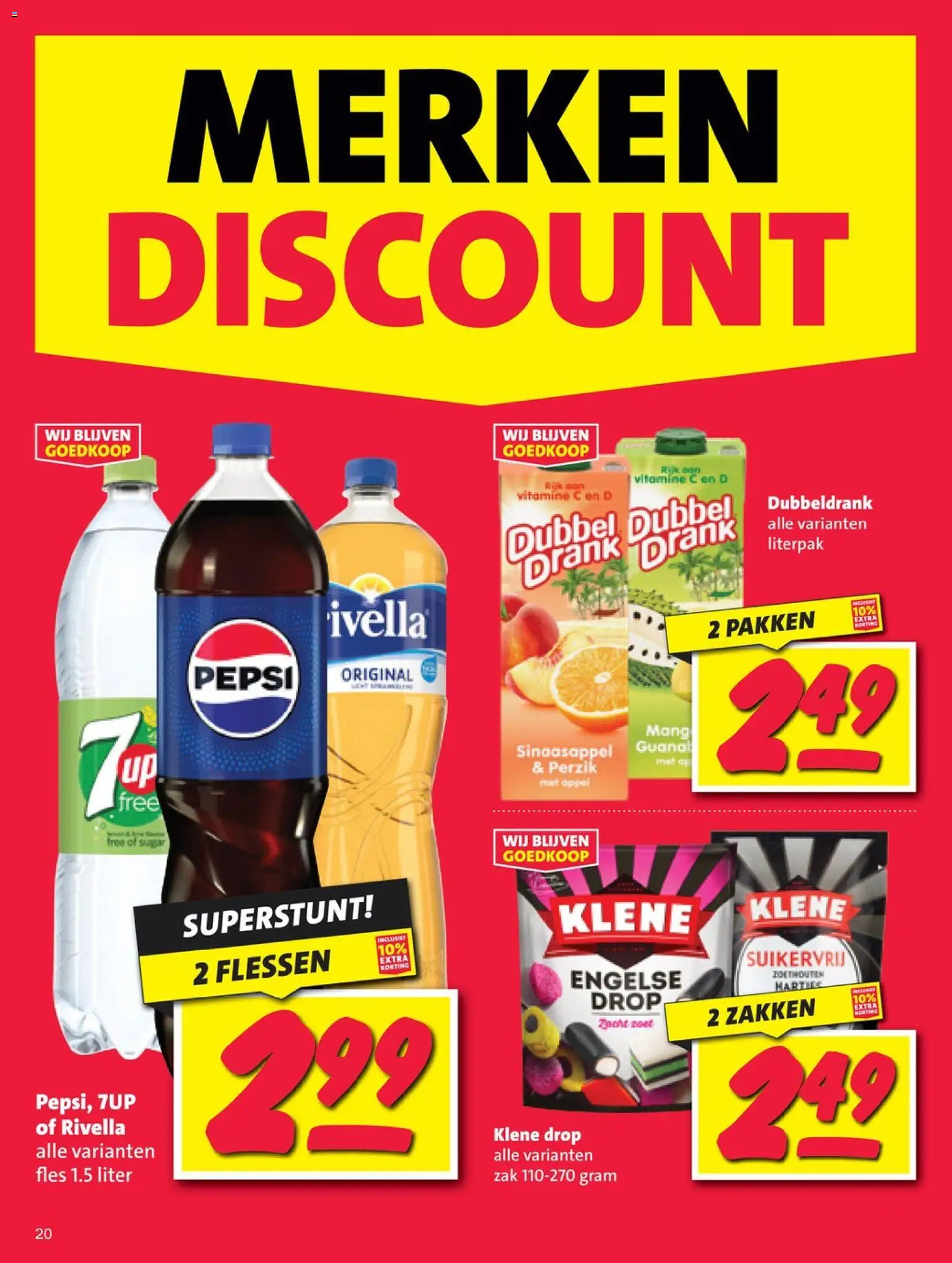 {H1} | Pagina: 20 | Producten: Fles, Pepsi, Zak, 7up