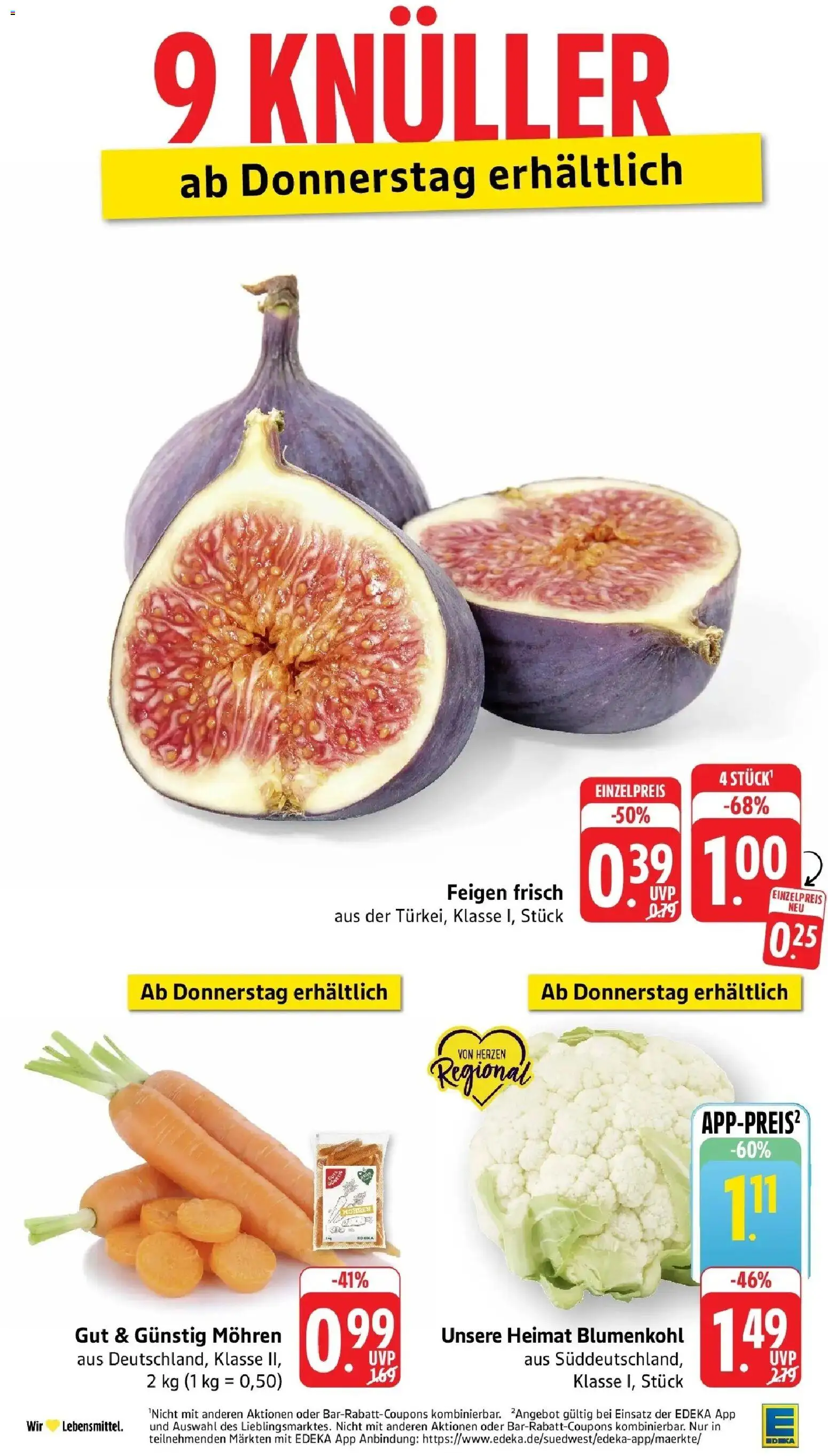 Edeka Prospekt Neunkirchen-Wellesweiler (ab 14.09.2026) » Angebote Online | Seite: 37 | Produkte: Mohren, Blumenkohl, Feigen