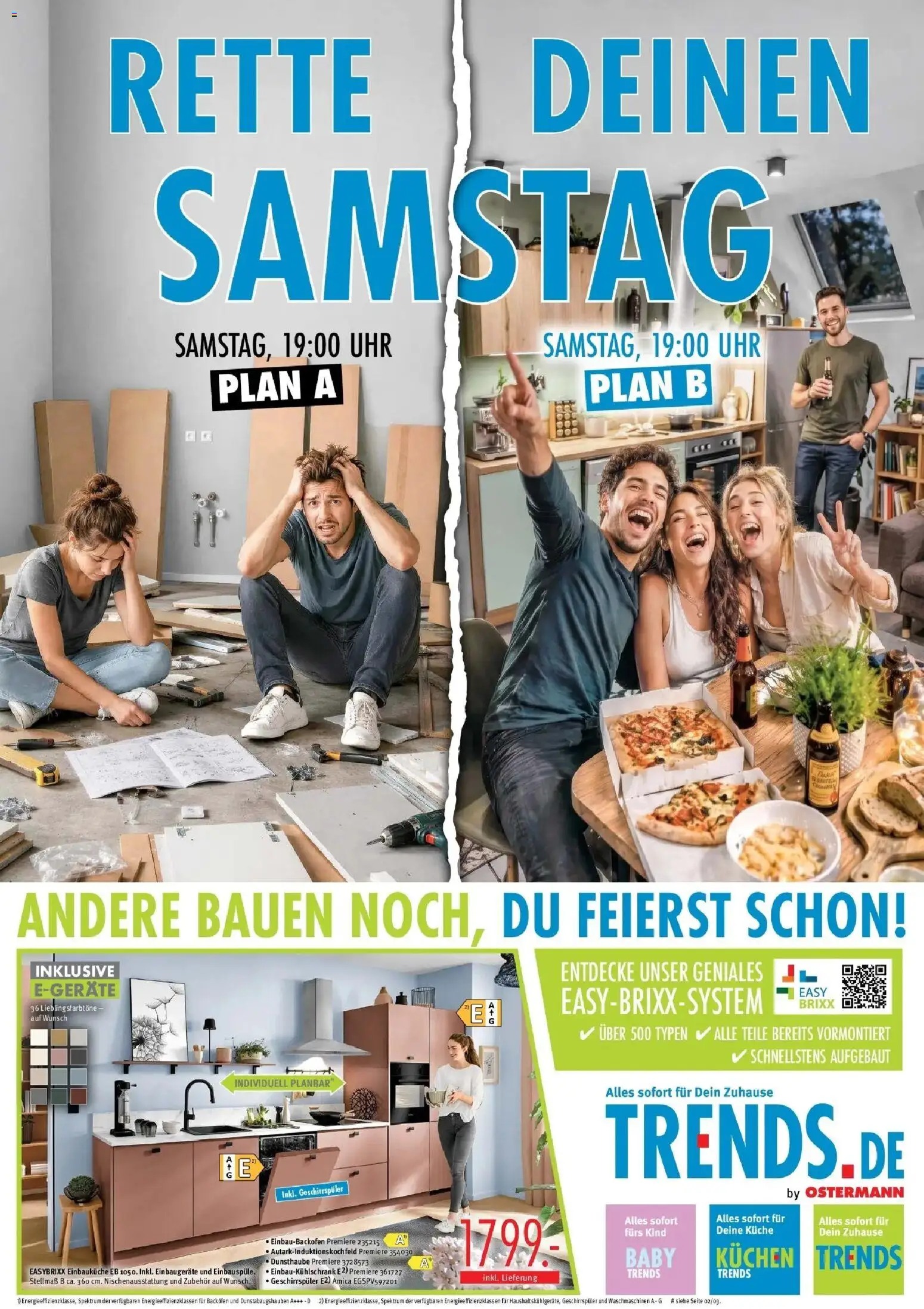 Trends - Ostermann Trends: Neue Möbel wirken Wunder. – gültig ab 10.07.2026 | Seite: 1 | Produkte: Geschirrspüler, Einbauküche, Küche, Kuchen