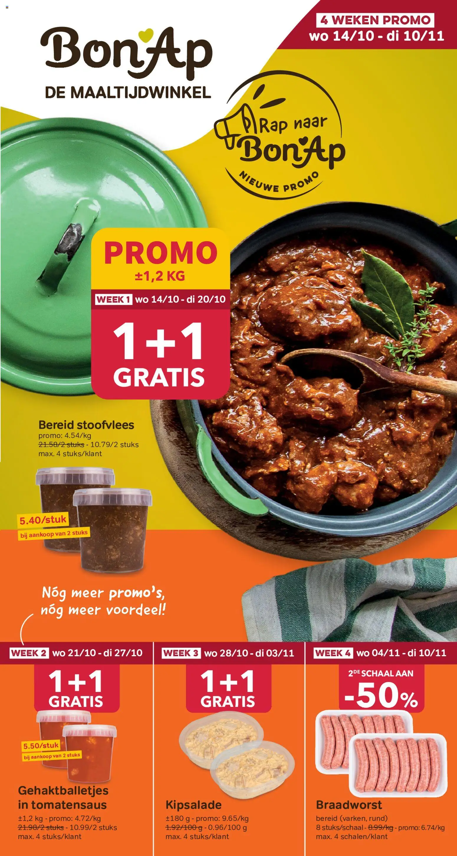 {H1} | Pagina: 1 | Producten: Stoofvlees, Schaal