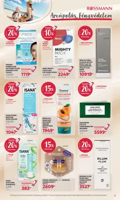 Rossmann akciós újság - amely érvényes a következő dátumtól: 2026.07.06. | Oldal: 5 | Termékek: Arckrém, Szemkörnyékápoló, Parfüm, Aloe vera