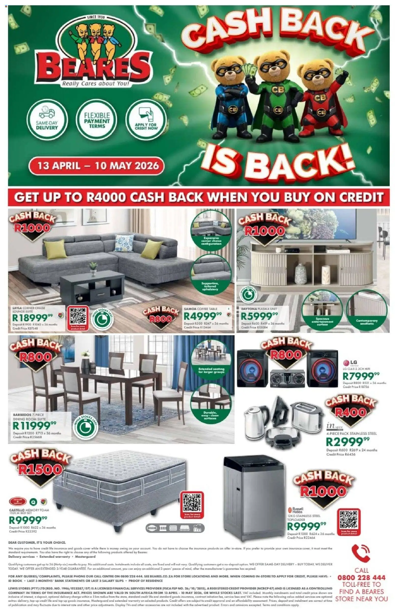 Beares Specials | 13/04/2026 | How to get a limited discount? Save today! | South Africa