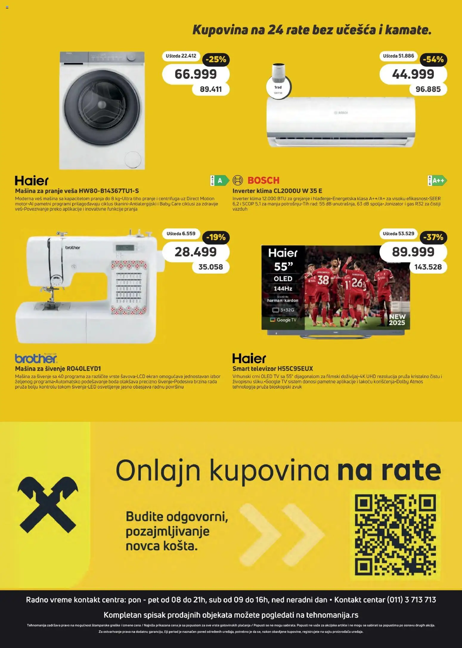 Tehnomanija katalog - važi od 10.08.2026 | Strana: 24 | Proizvode: Bosch, Televizor, Inverter klima, Klima
