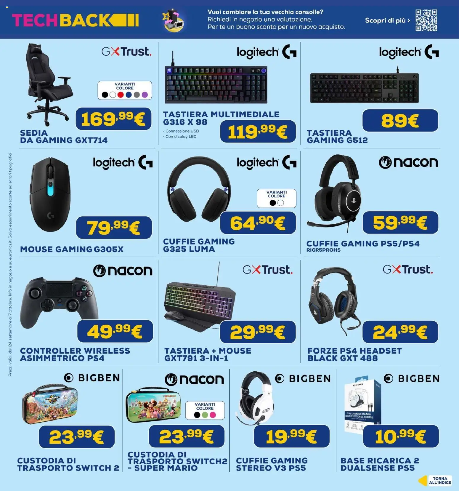 Volantino Euronics del 24/09/2026 | Pagina: 44 | Prodotti: Tè, Tastiera, USB, Sedia