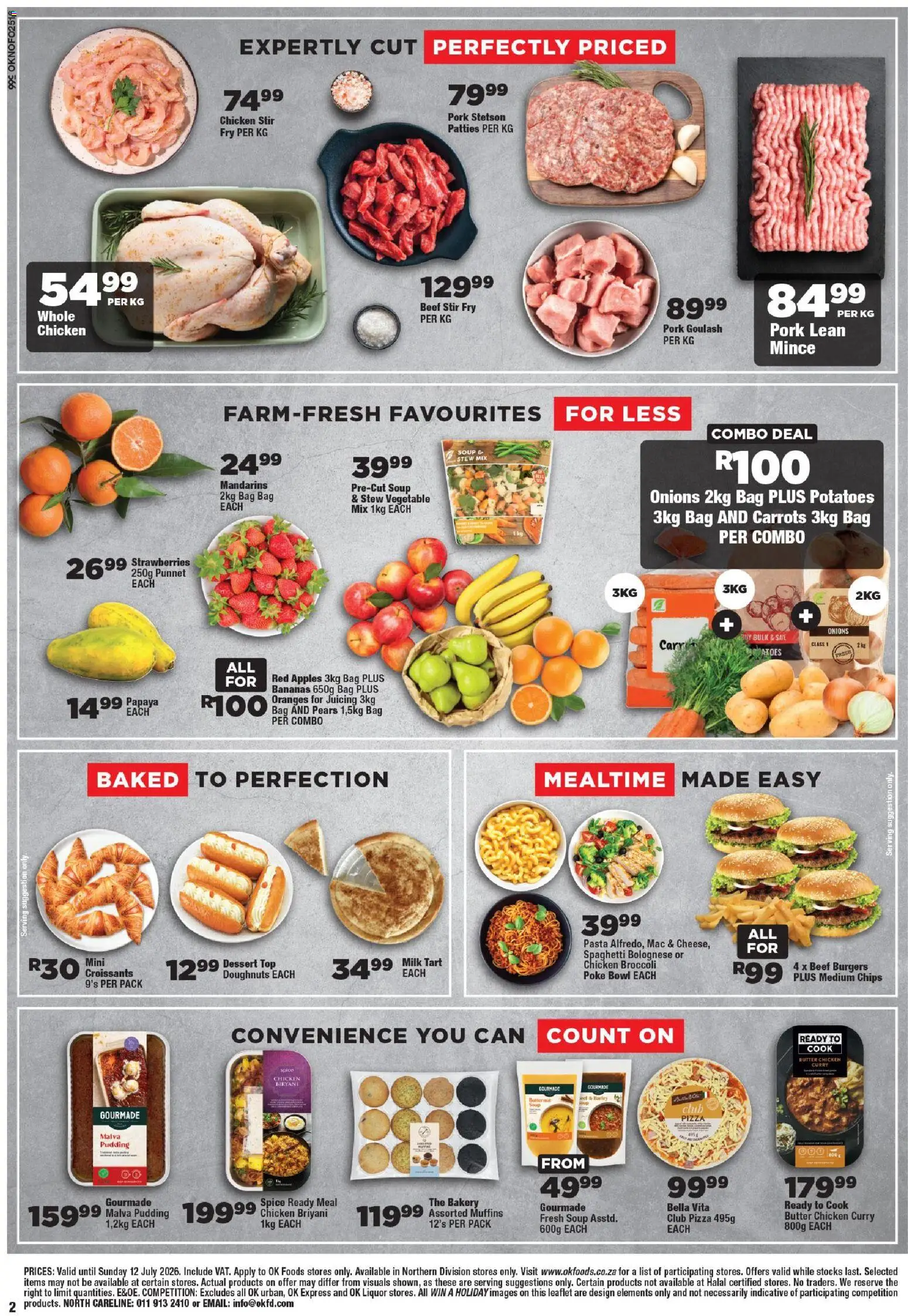 New OK Foods catalogue – valid from 24/06/2026 | Page: 2 | Products: Butter, Pizza, Apples, Pasta