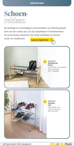 Brico - Onze opbergingcatalogus - Voorbeeld van een folder van Brico, geldig van 20.02.2026 | Pagina: 72 | Producten: Schoenen, Kapszulás kávé