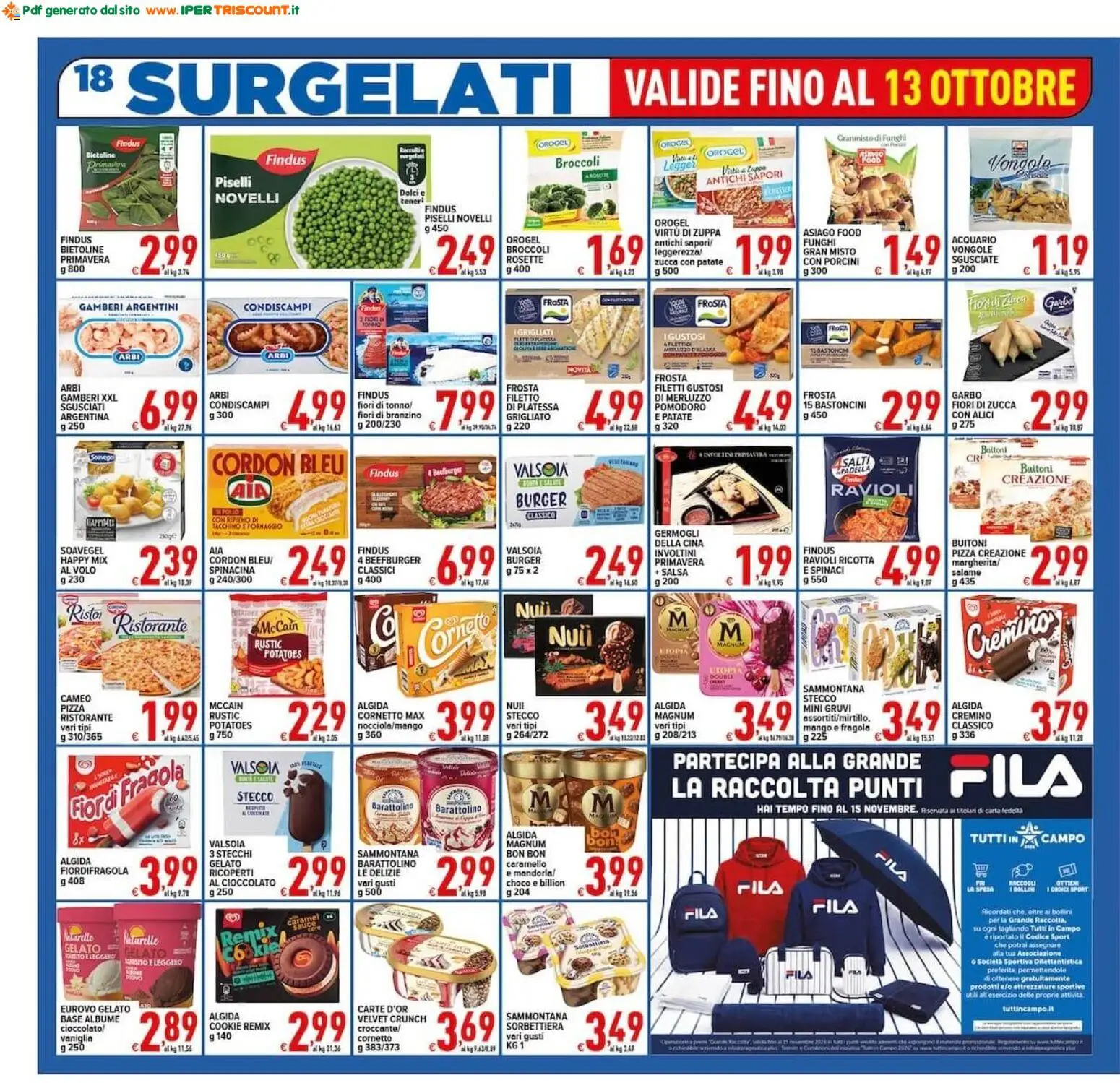 Volantino Ipertriscount del 02/10/2026 | Pagina: 18 | Prodotti: Cioccolato, Pizza, Zucca, Ricotta
