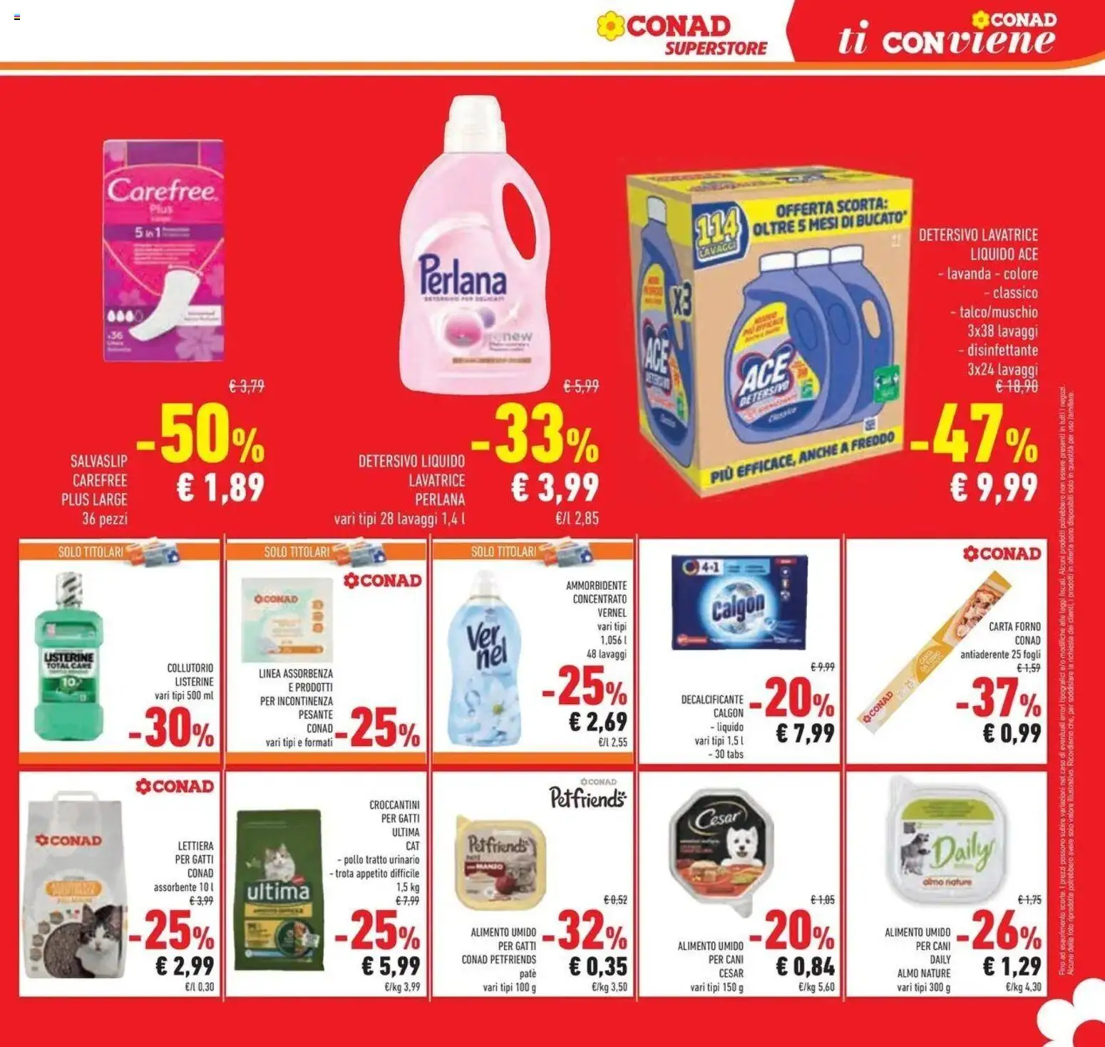 Anteprima volantino Conad dal 23/09/2026 prossima settimana | Pagina: 31 | Prodotti: Lettiera per gatti, Collutorio, Carta forno, Lavanda
