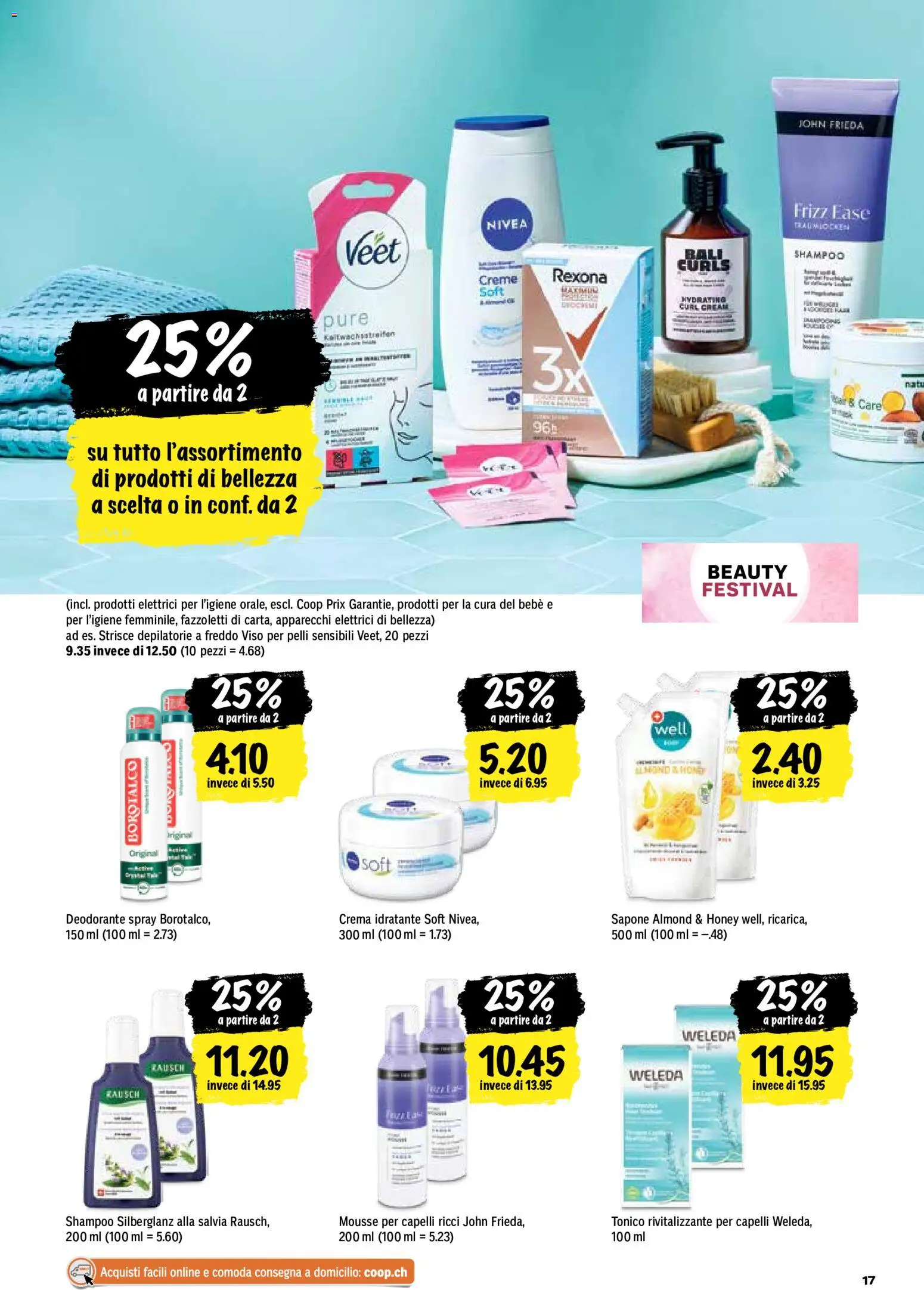 Coop aktionen IT – gültig ab 11.06.2026 | Seite: 17 | Produkte: Shampoo, Deodorant, Creme