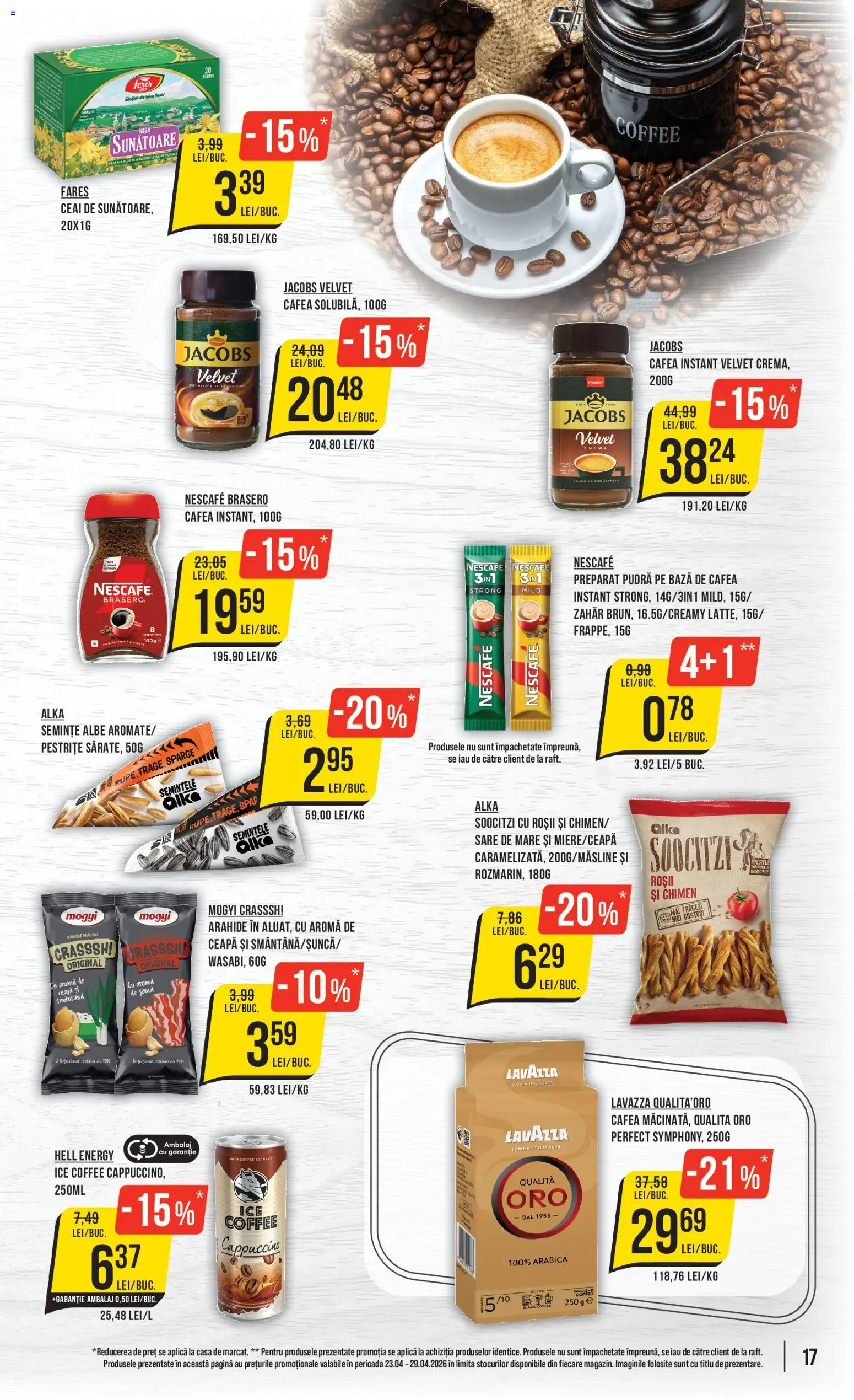 Noul catalog Mega Image – valabil de la 23.04.2026 | Pagină: 17 | Produse: Semințe, Ceai, Ceapă, Sare