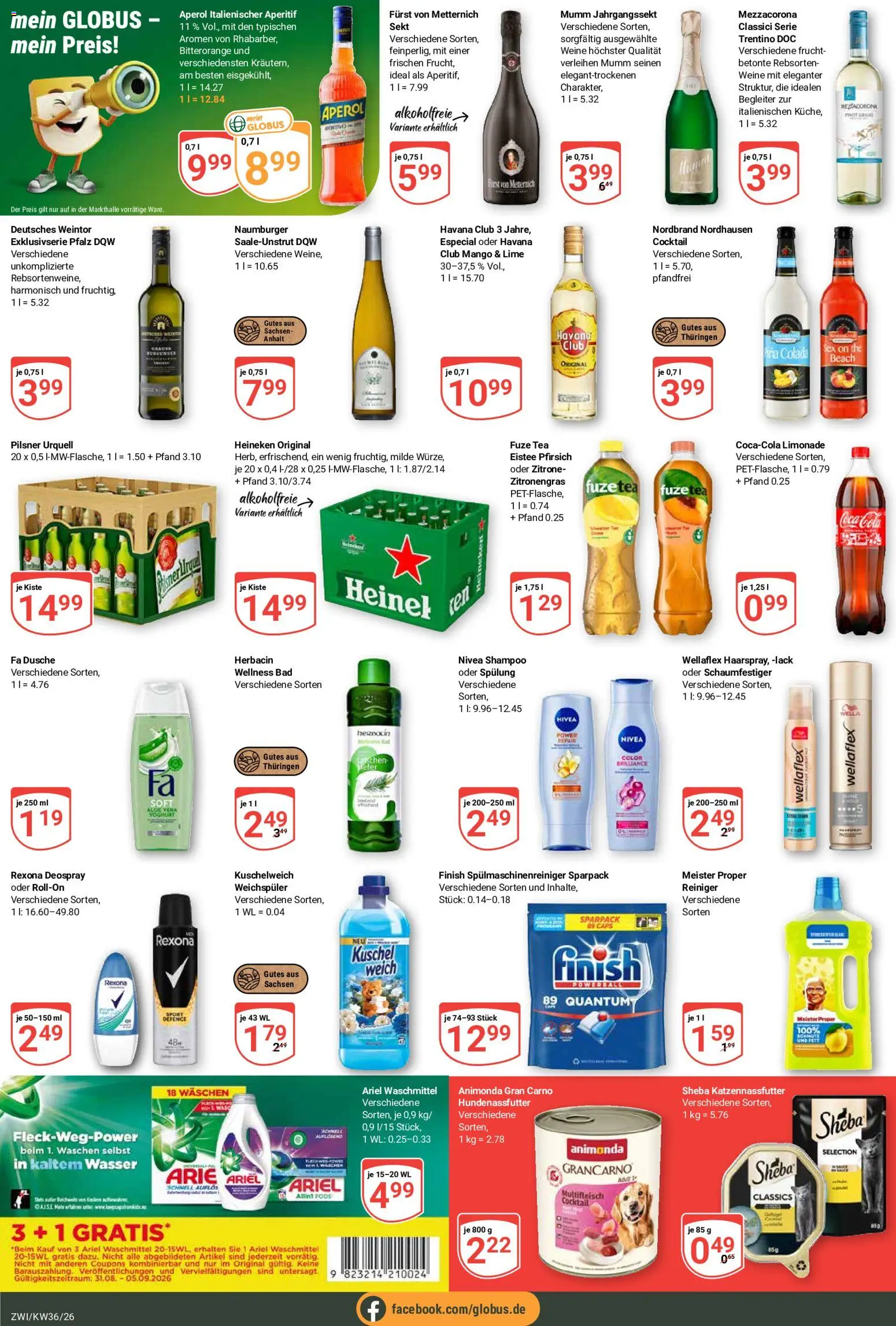 Globus Prospekt Zwickau – gültig ab 31.08.2026 | Seite: 7 | Produkte: Coca cola, Finish, Pilsner urquell, Zitrone