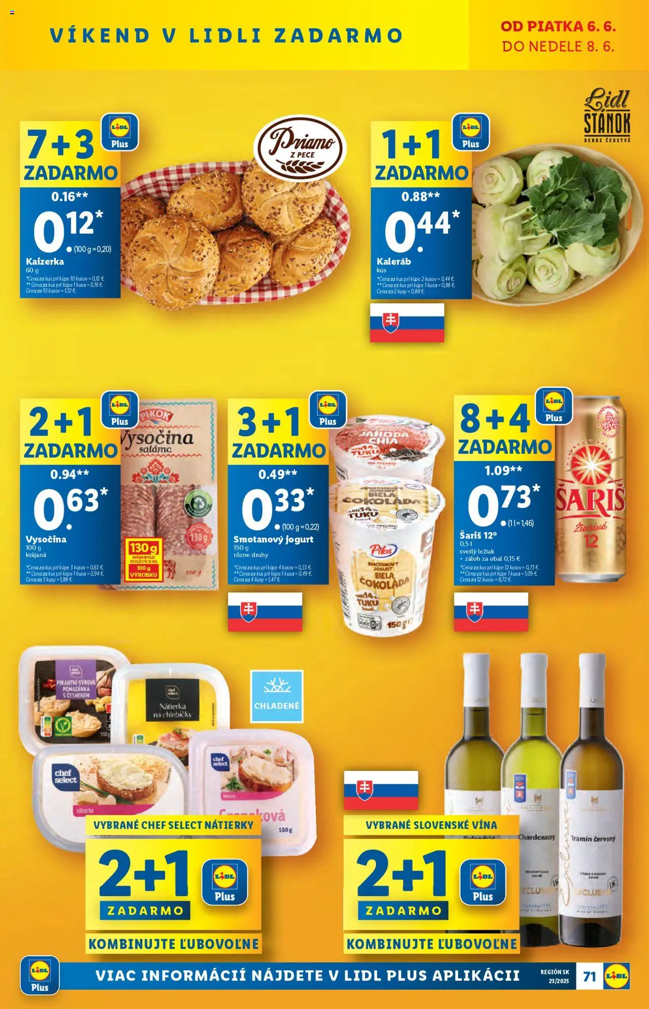 Nové Lidl akcie – leták je platný od 02.06.2025 | Strana: 91 | Produkty: Jogurt, Saláma, Čokoláda, Šariš