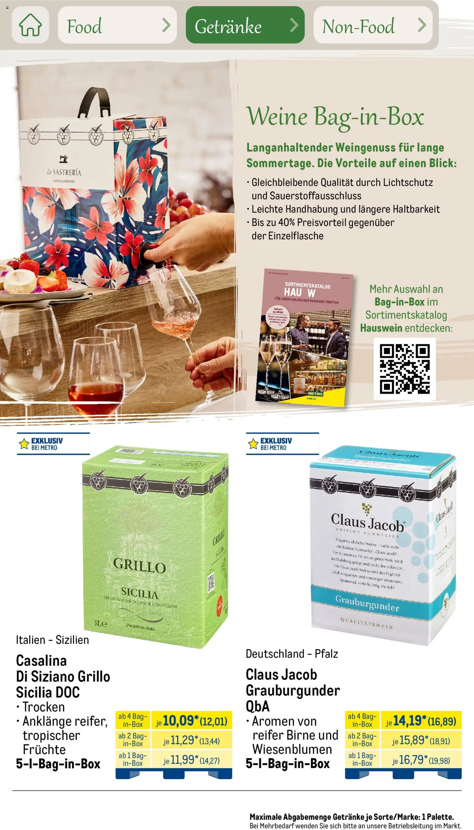 Metro Saisonkatalog Outdoor Dining – gültig ab 01.06.2026 | Seite: 68 | Produkte: Sekt, Birne