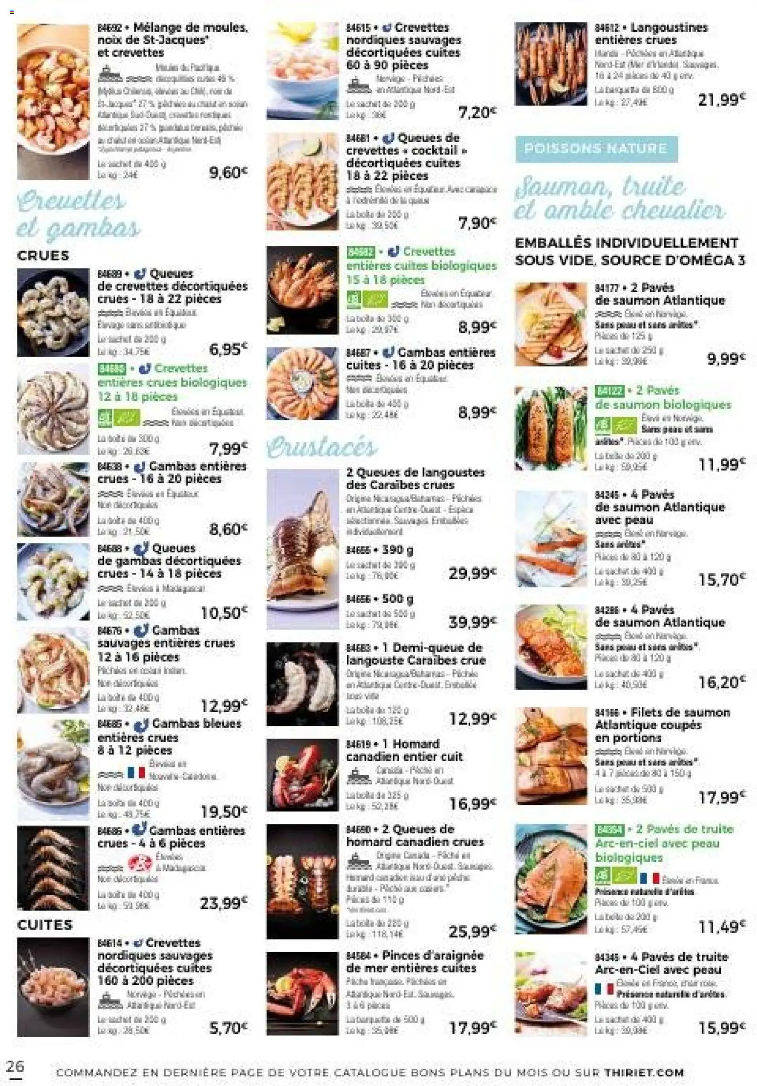 {H1} | Page: 26 | Produits: Crevettes, Langouste, Gambas, Saumon