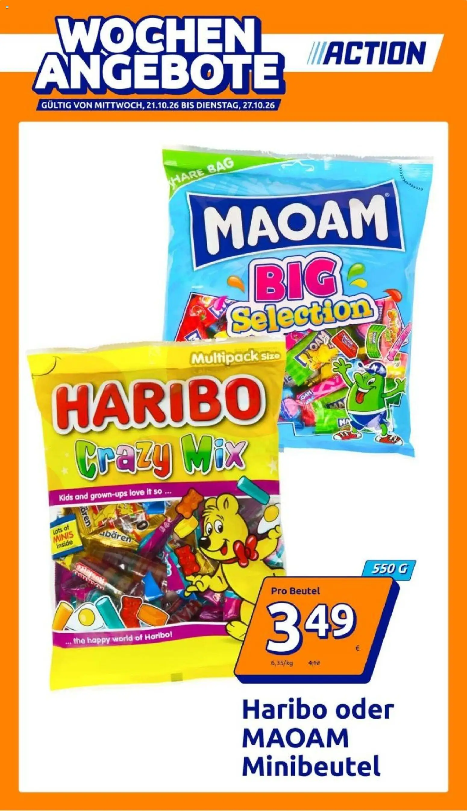Action Prospekt – gültig ab 21.10.2026 | Seite: 1 | Produkte: Haribo