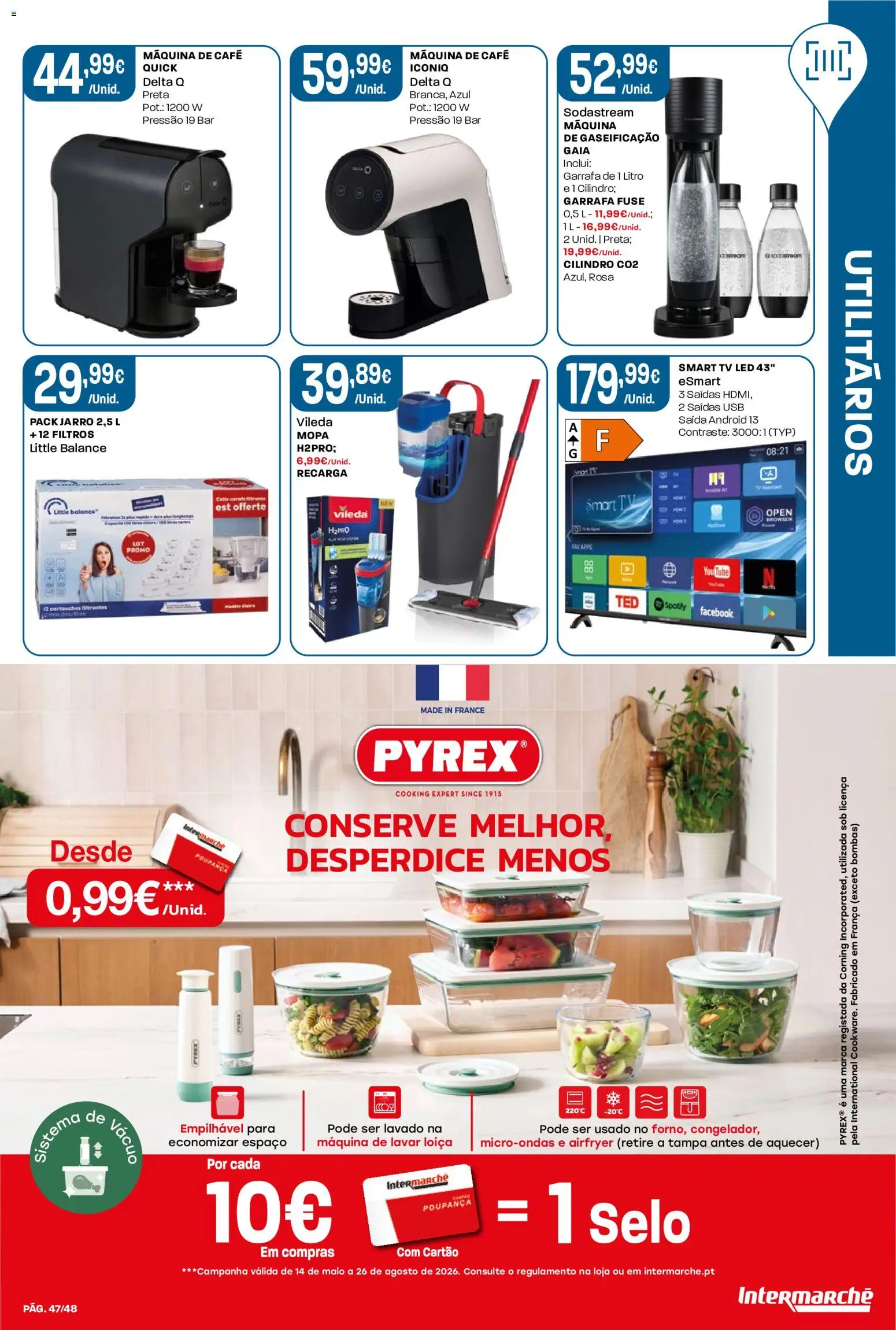 Intermarché folheto │ válido de 02/07/2026 | Página: 47 | Produtos: USB, Tv led, Delta q, Microondas