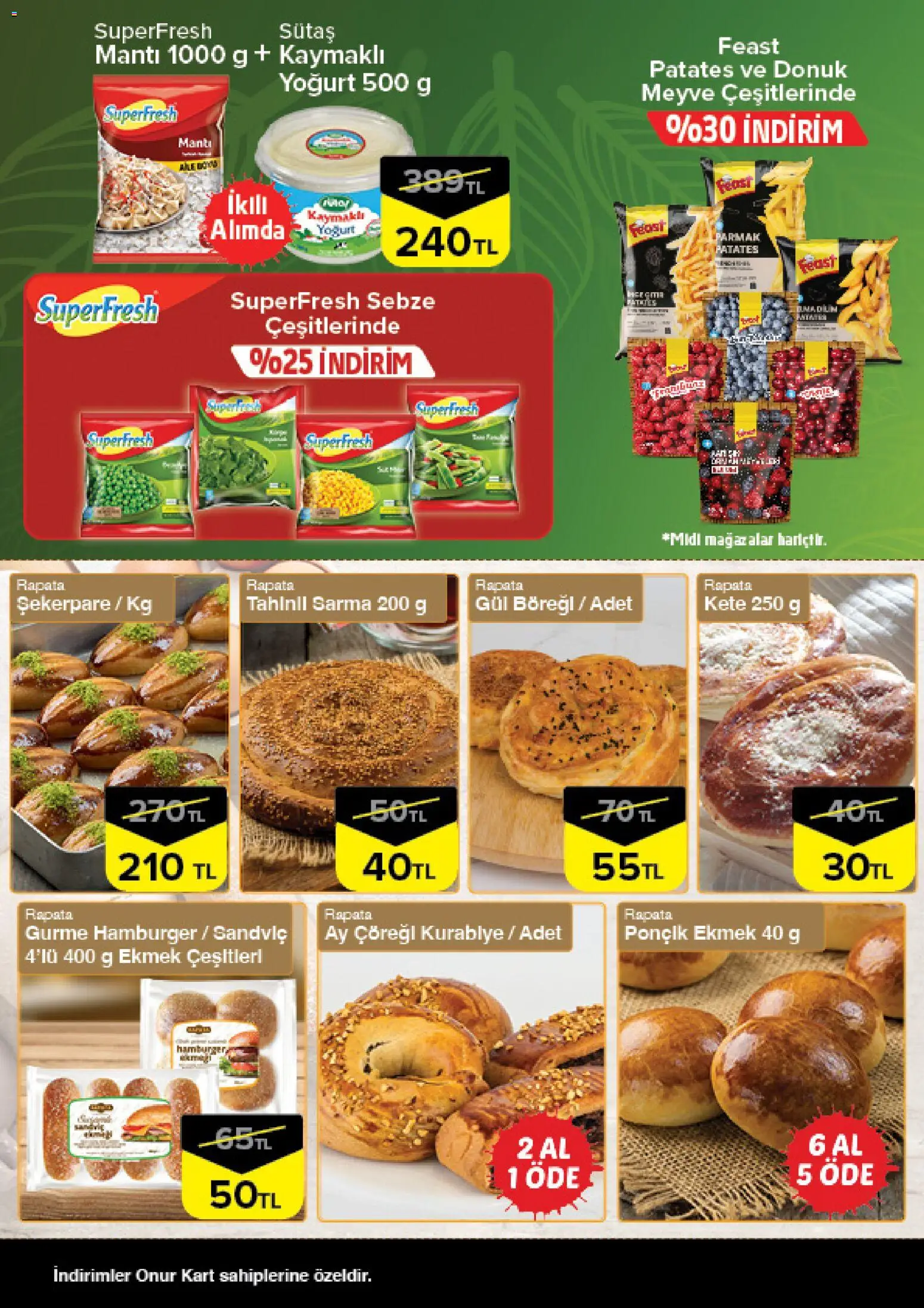 Onur Market - Taze Ürünlerde İndirimler - Bursa - 16.04.2026 tarihinden itibaren geçerlidir | Sayfa: 4 | Ürünler: Ekmek, Patates, Sebze, Meyve