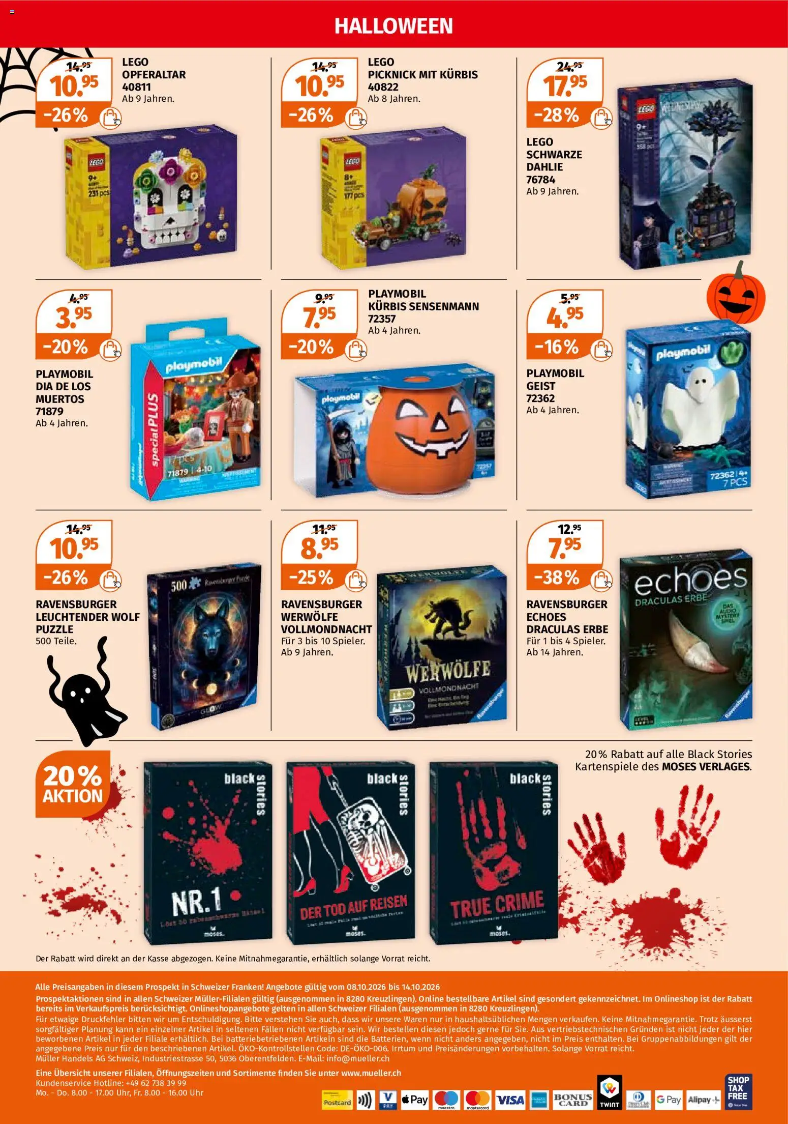 Müller aktionen Halloween – gültig ab 08.10.2026 | Seite: 4 | Produkte: Kürbis, Uhr