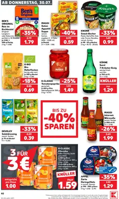 Náhled letáku Kaufland Německo leták od 30.07.2026 | Strana: 40 | Produkty: Maggi, Knorr, Paprika