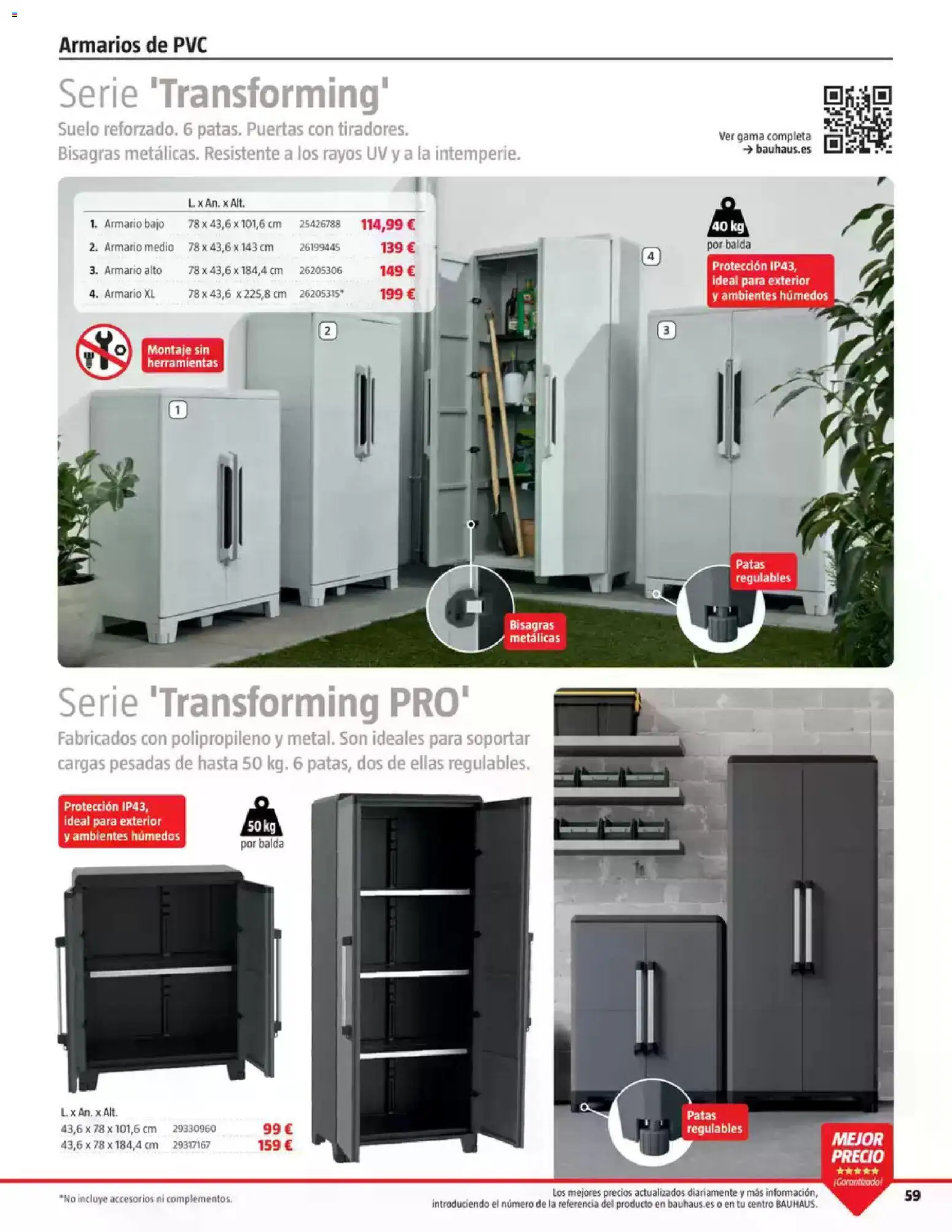 Bauhaus Ordenación │ válido desde el 18/08/2026 | Página: 59 | Productos: Herramientas, Armario, Puertas