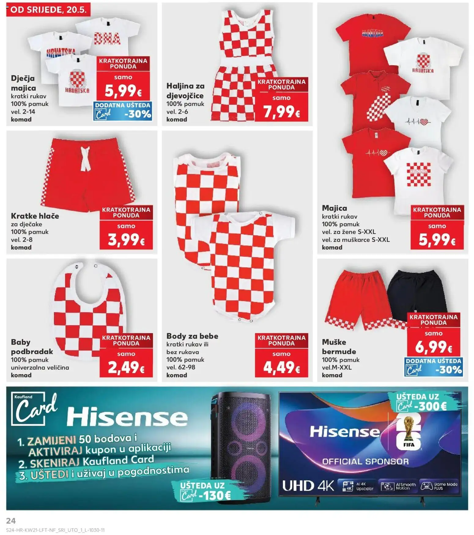 Kaufland katalog | vrijedi od 20.05.2026 | Stranica: 24 | Proizvodi: Majica, Kratke hlače, Haljina, Tv