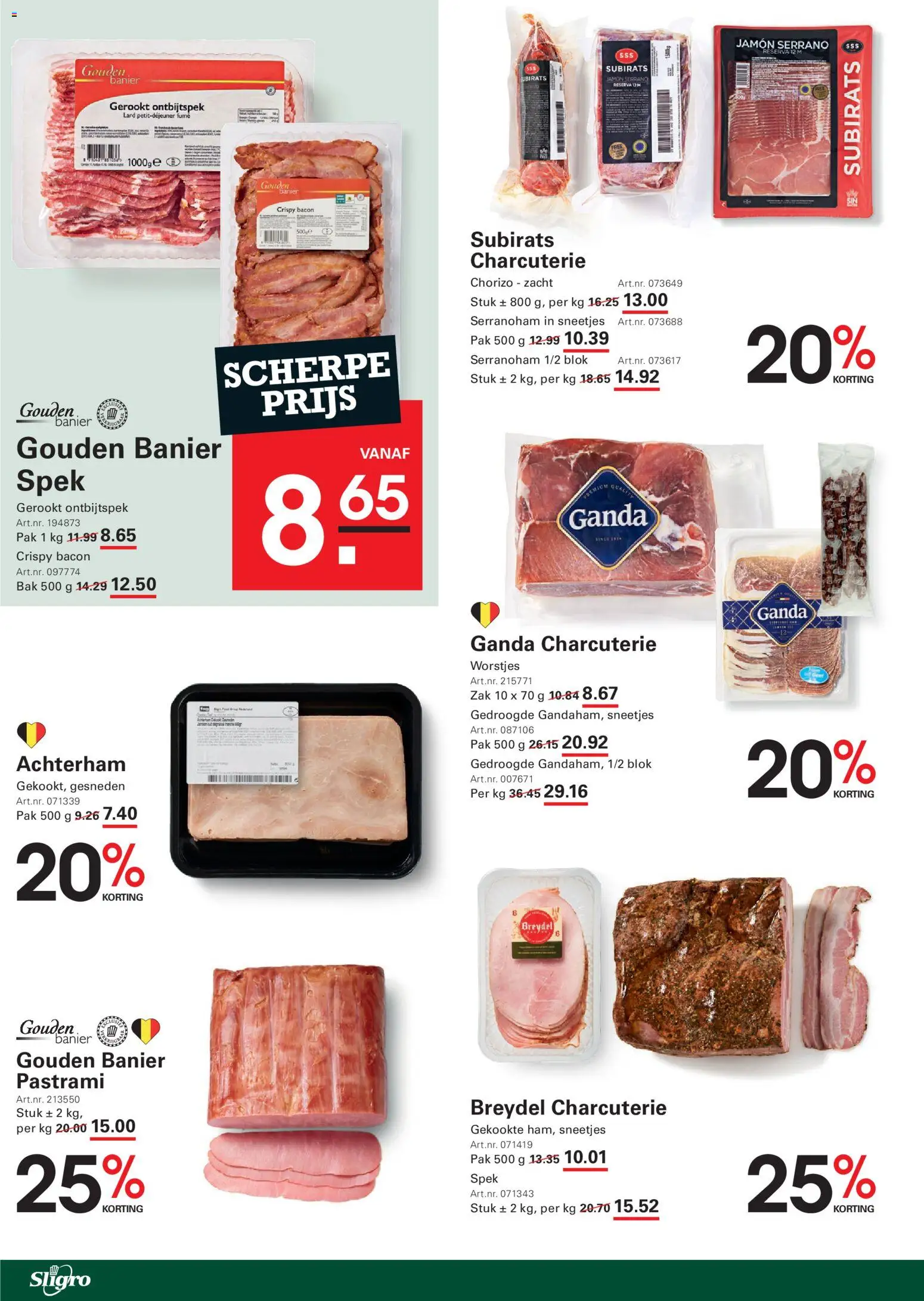 {H1} | Pagina: 8 | Producten: Bacon, Chorizo, Zak