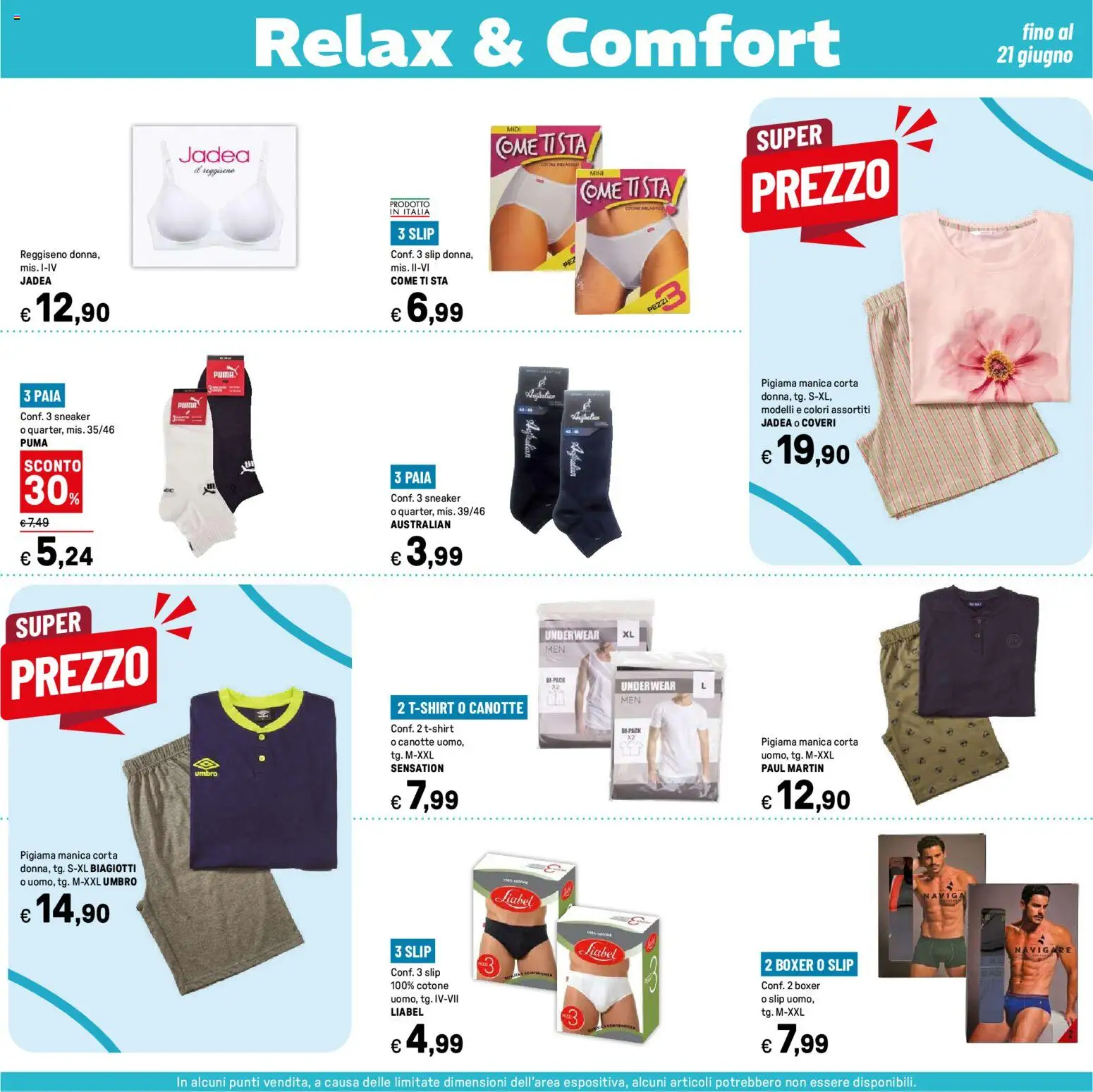 Volantino Iper del 04.06.2026 | Pagina: 39 | Prodotti: Reggiseno, Pigiama, Slip, Boxer