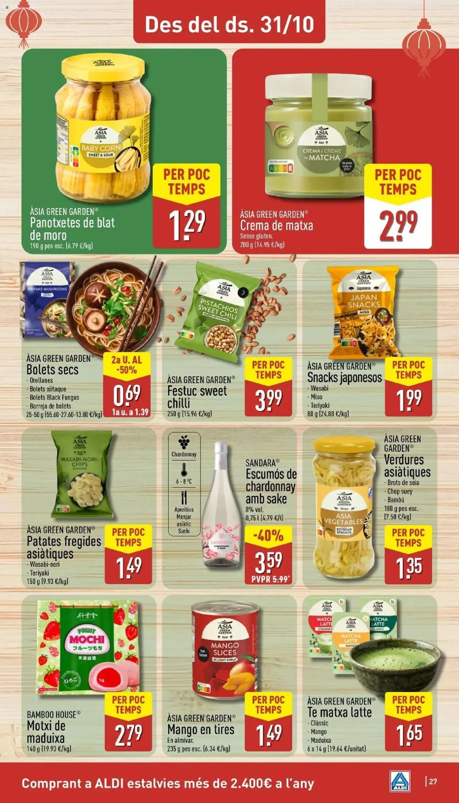 Aldi - Qué poco cuesta comprar bien │ válido desde el 26/10/2026 | Página: 27 | Productos: Snacks, Crema, Té, Mango