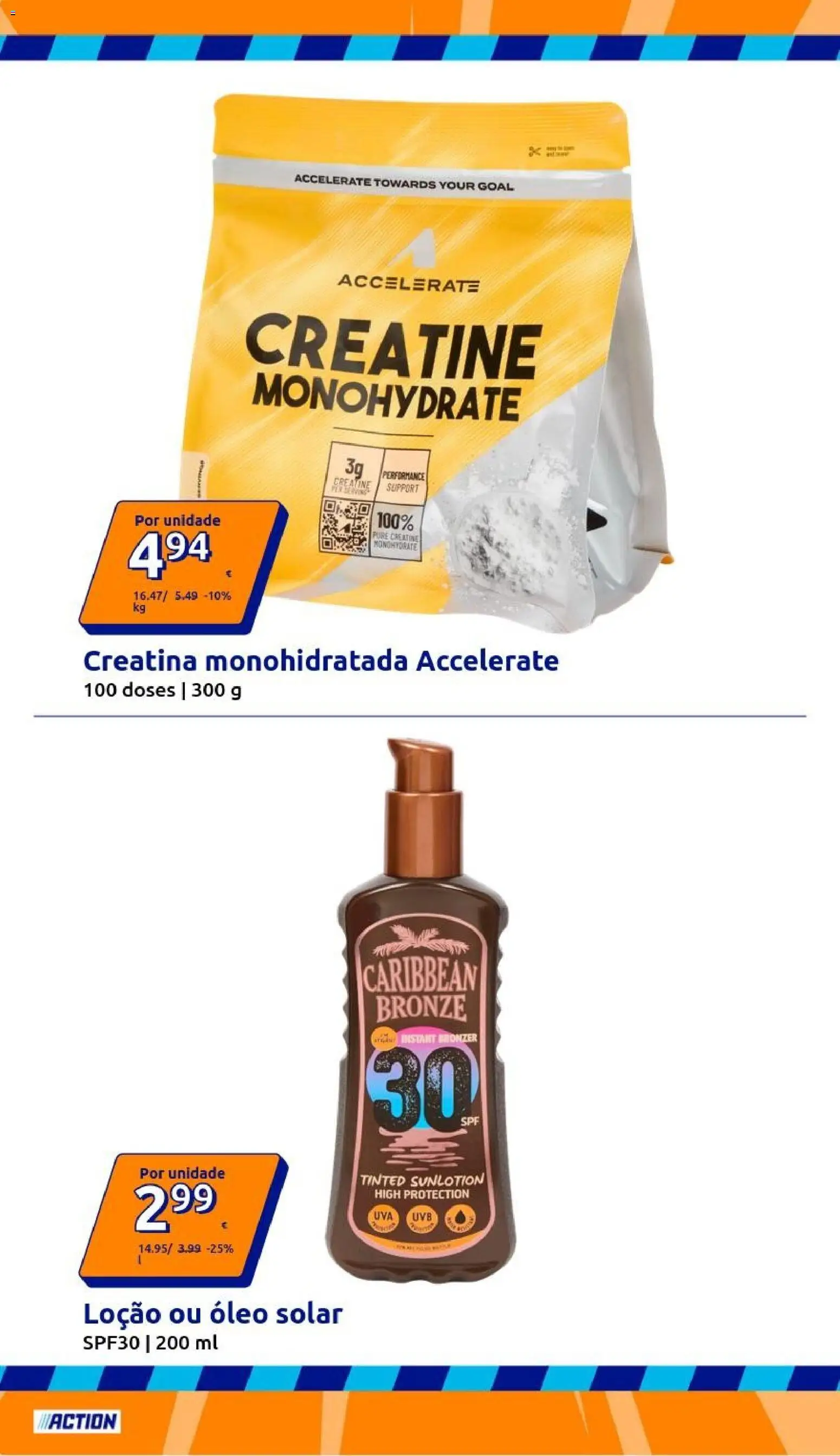 Action folheto │ válido de 27.05.2026 | Página: 18 | Produtos: Bronzer, Creatina monohidratada, Creatina, Óleo