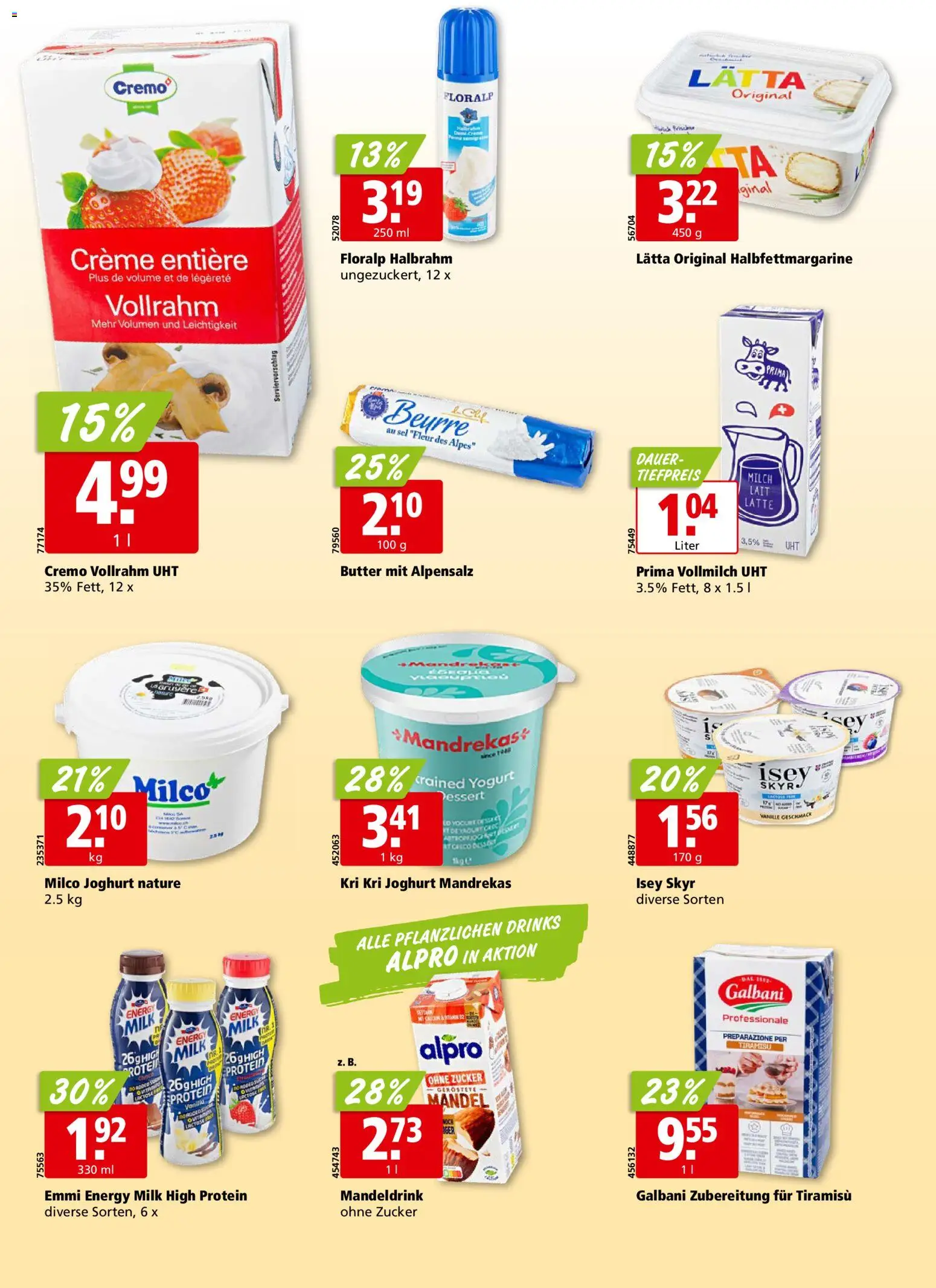 Aligro aktionen Chavannes, Matran, Genf, Sitten – gültig ab 10.08.2026 | Seite: 14 | Produkte: Milch, Butter, Joghurt, Zucker