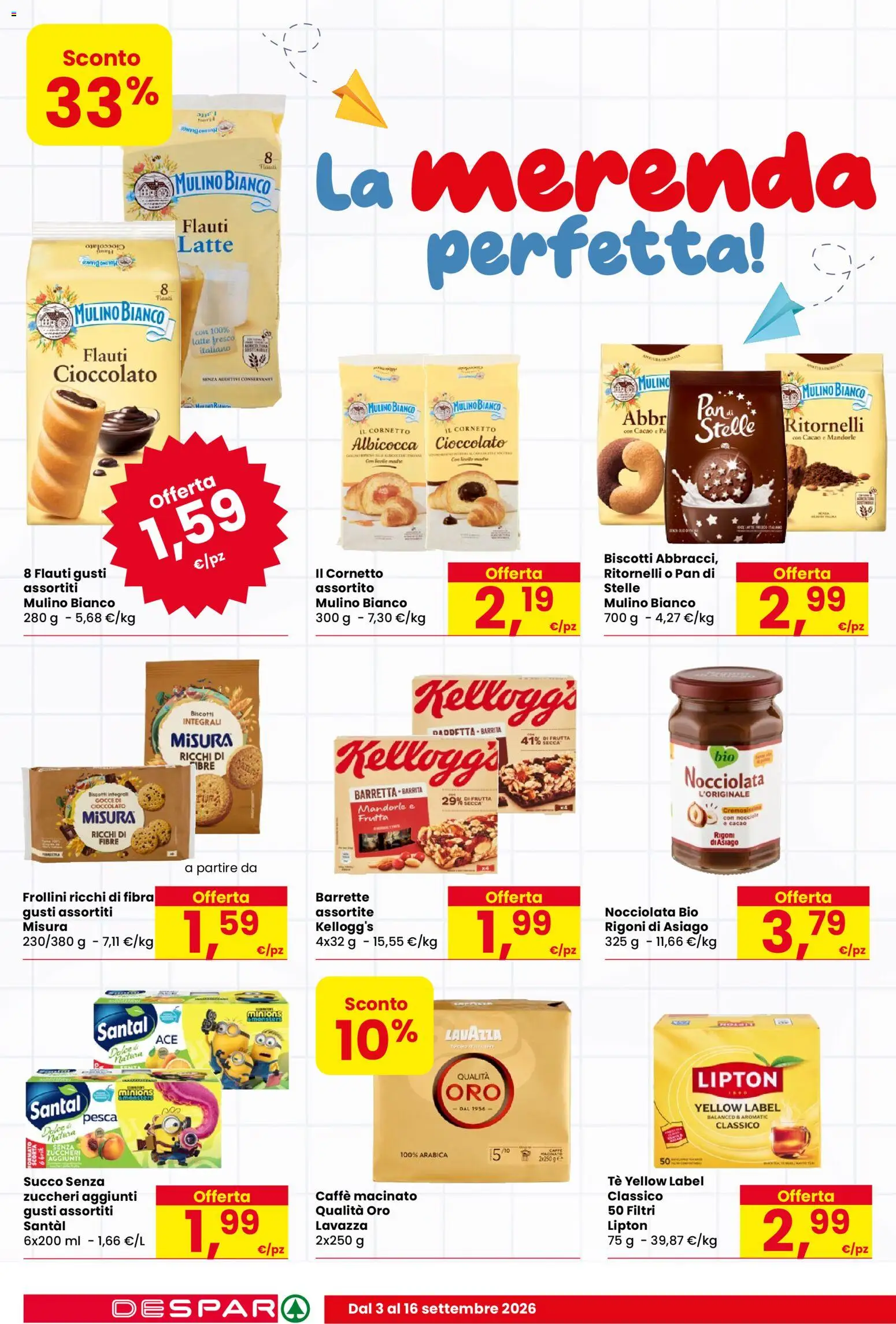 Volantino Eurospar del 03/09/2026 | Pagina: 12 | Prodotti: Cioccolato, Biscotti, Latte, Barretta