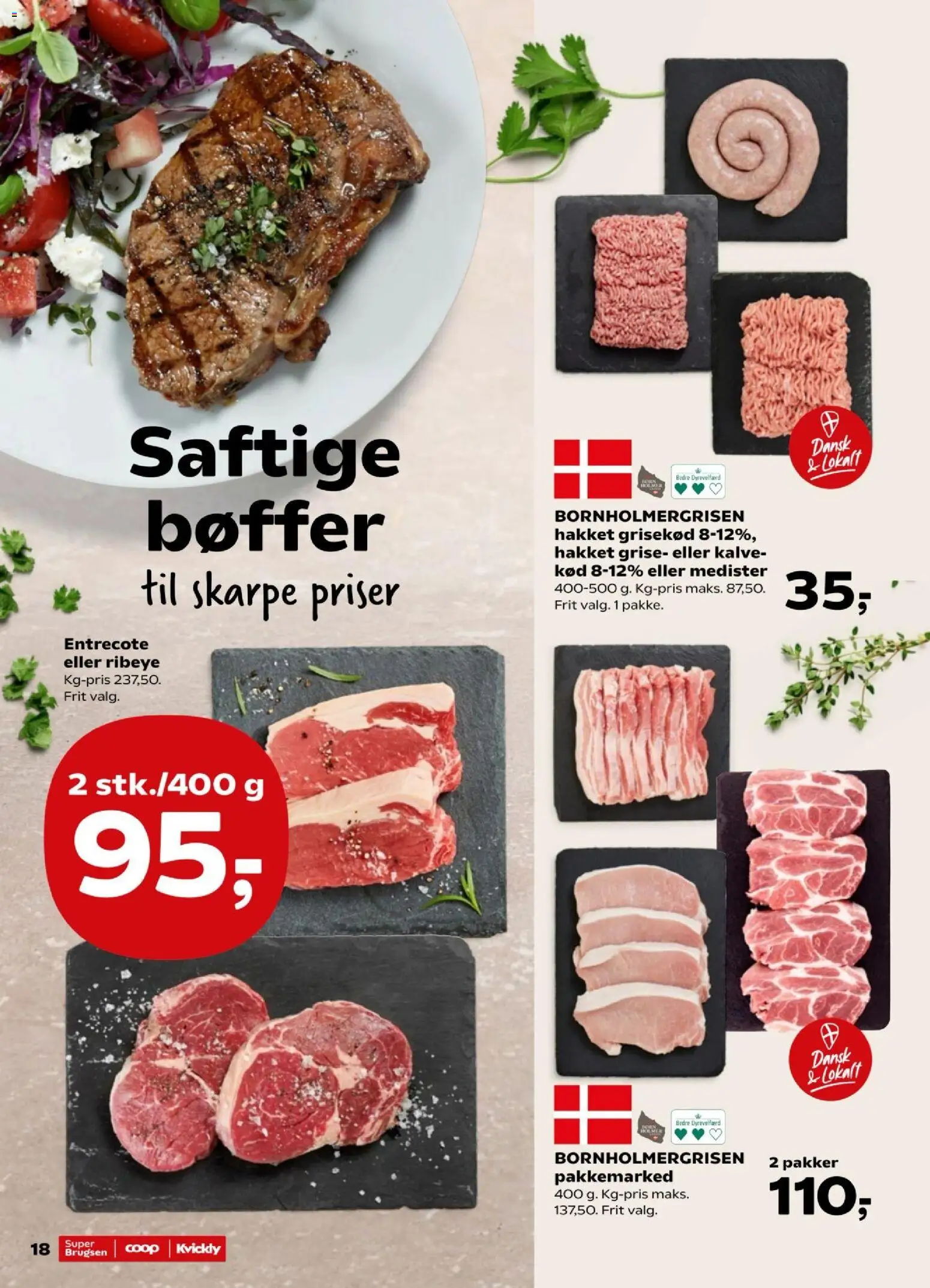 Kvickly tilbudsavis – gyldig fra 14/08/2026 | Side: 20 | Produkter: Bøffer, Entrecote