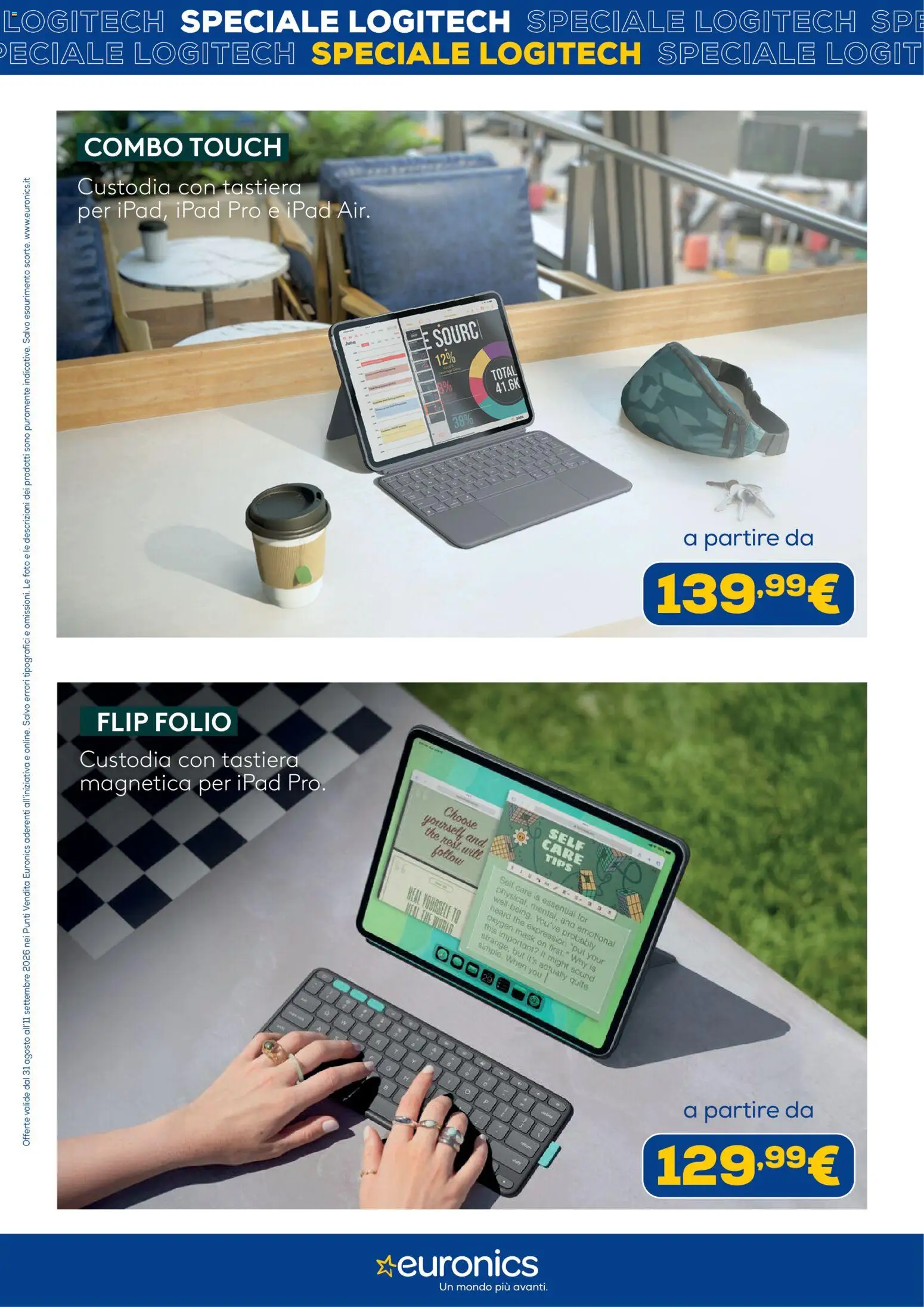 Volantino Euronics del 31/08/2026 | Pagina: 6 | Prodotti: The, Tastiera, Ipad