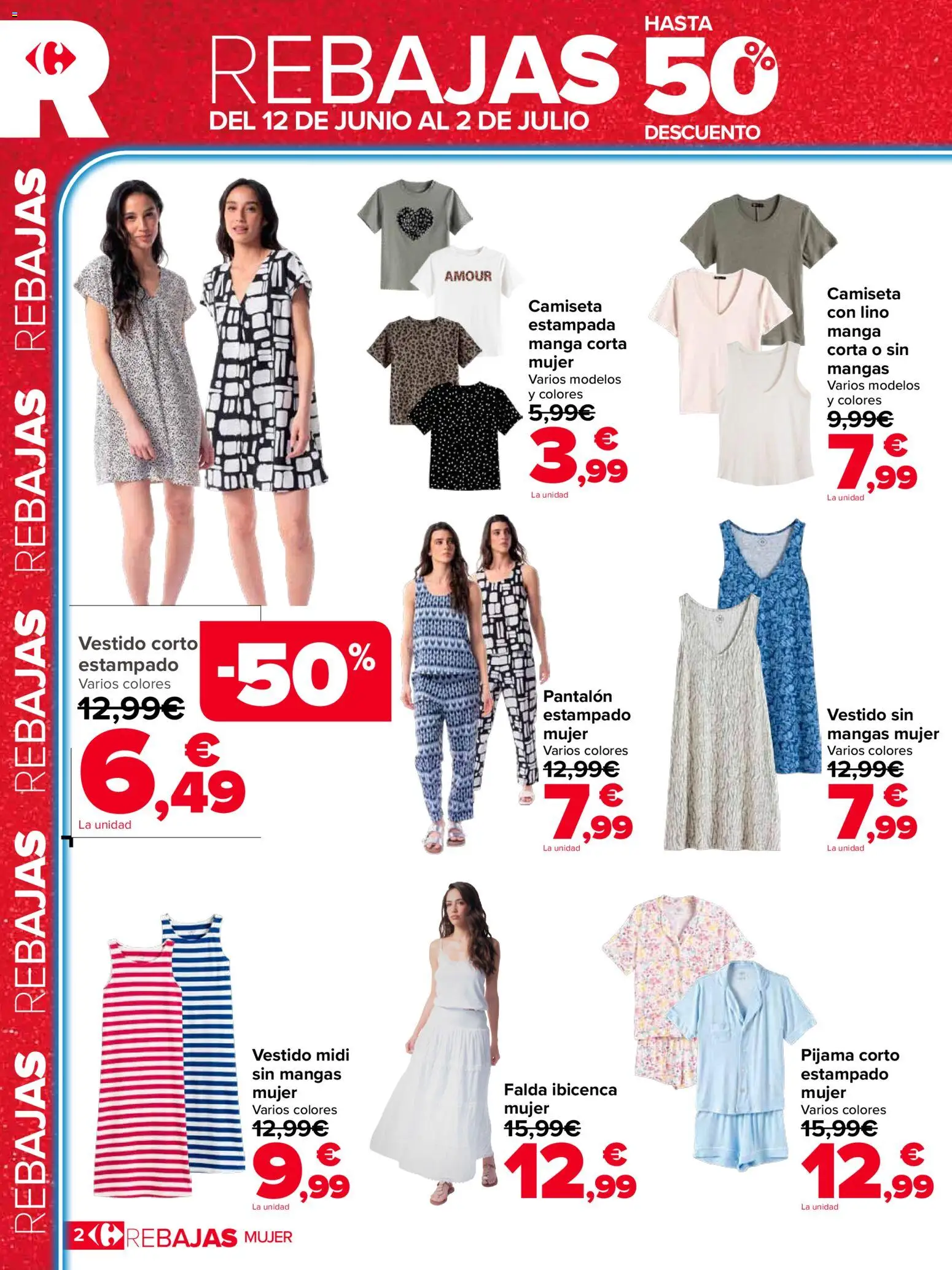 Carrefour Rebajas │ válido desde el 12.06.2026 | Página: 2 | Productos: Pijama, Vestido midi