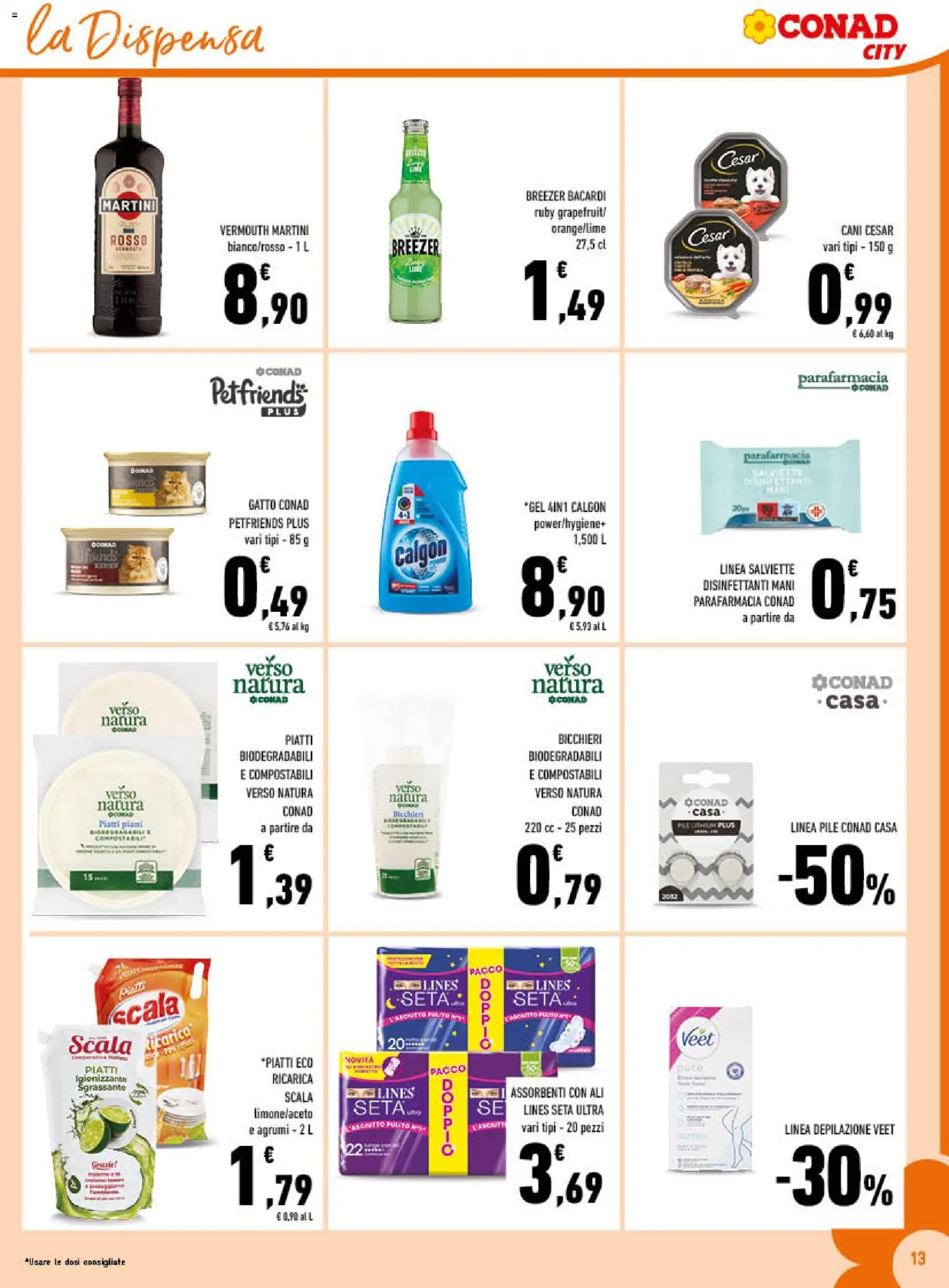 Volantino Conad del 16/07/2026 | Pagina: 13 | Prodotti: Pile, Agrumi, Scala