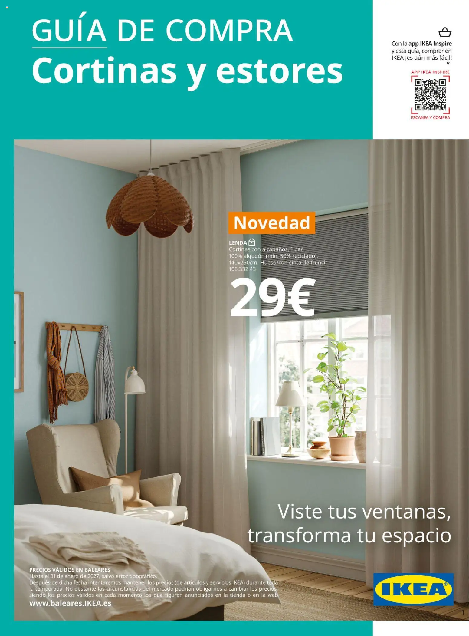 IKEA - Cortinas y estores │ válido desde el 01/09/2026 | Página: 1 | Productos: Algodón