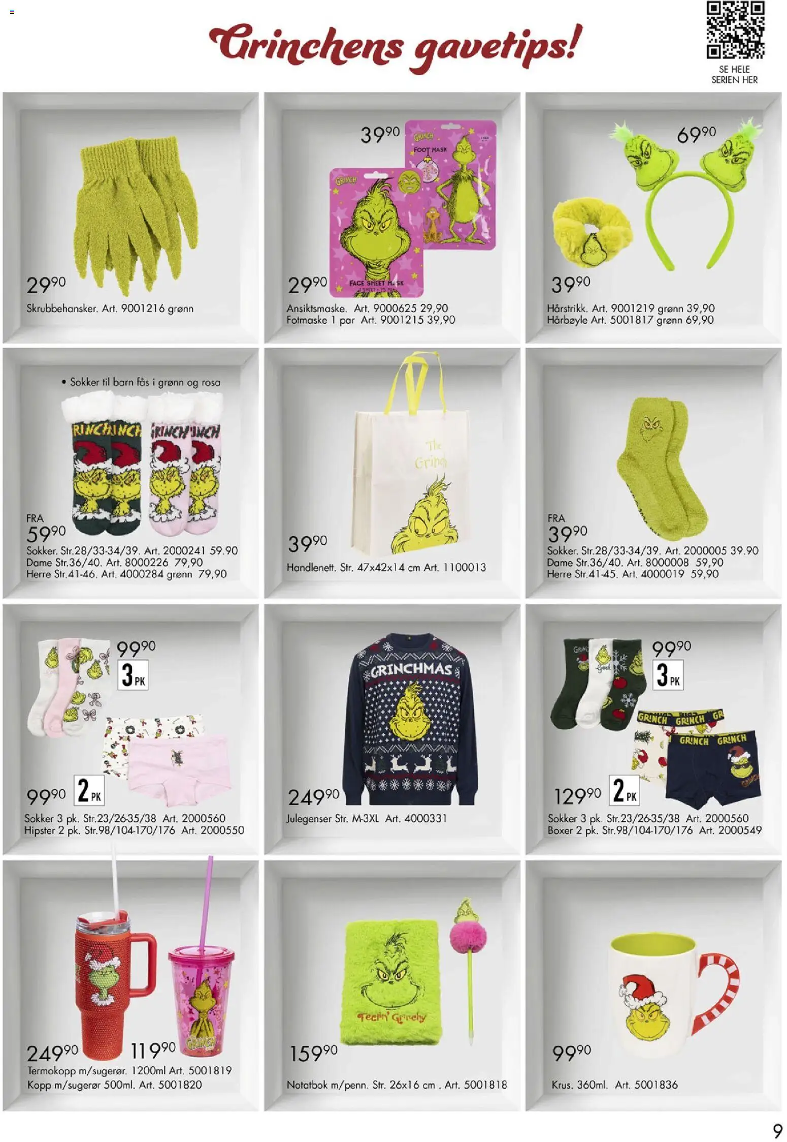{H1} | Side: 9 | Produkter: Sokker, Boxer, 1, Julegenser