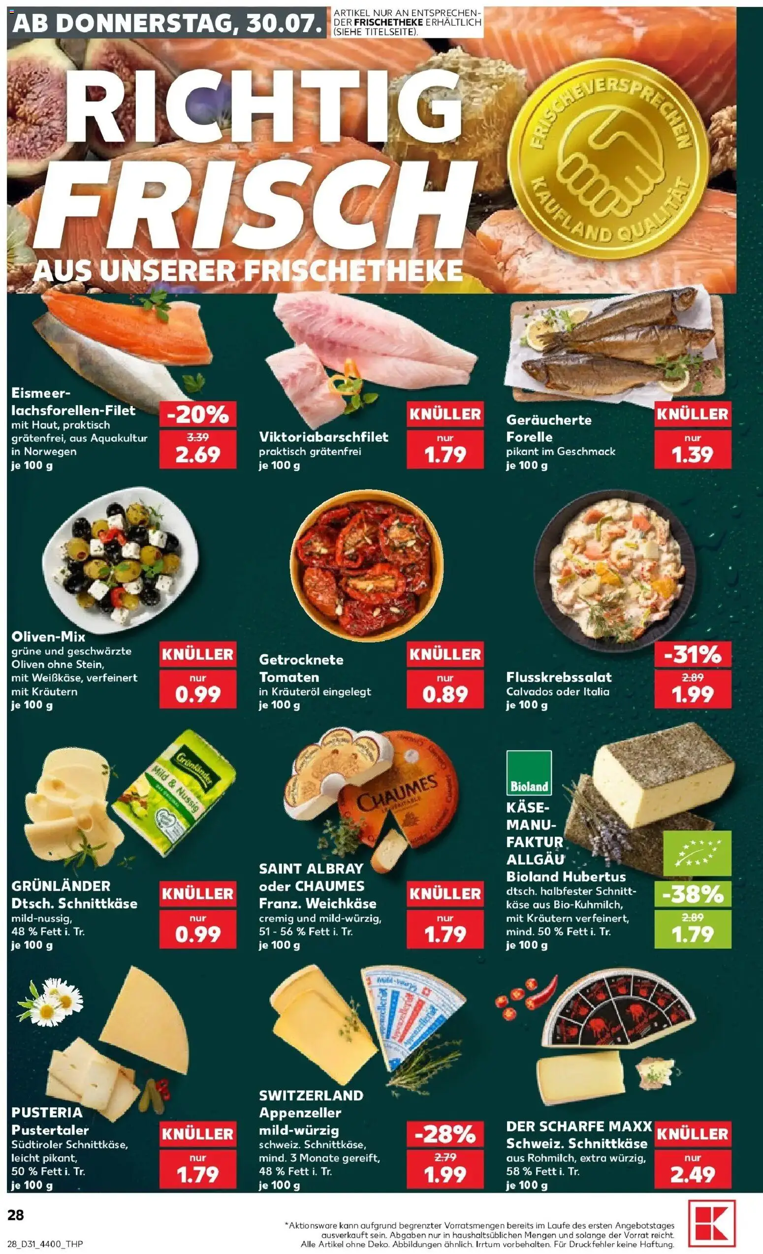 Kaufland Prospekt Dallgow-Döberitz – gültig ab 27.07.2026 | Seite: 37 | Produkte: Käse, Tomaten, Grunlander