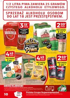 Pogląd oferty "Top Market gazetka" - ważna od 30.07.2026 | Strona: 10 | Produkty: Chipsy, Warka, Piwo Warka, Masło
