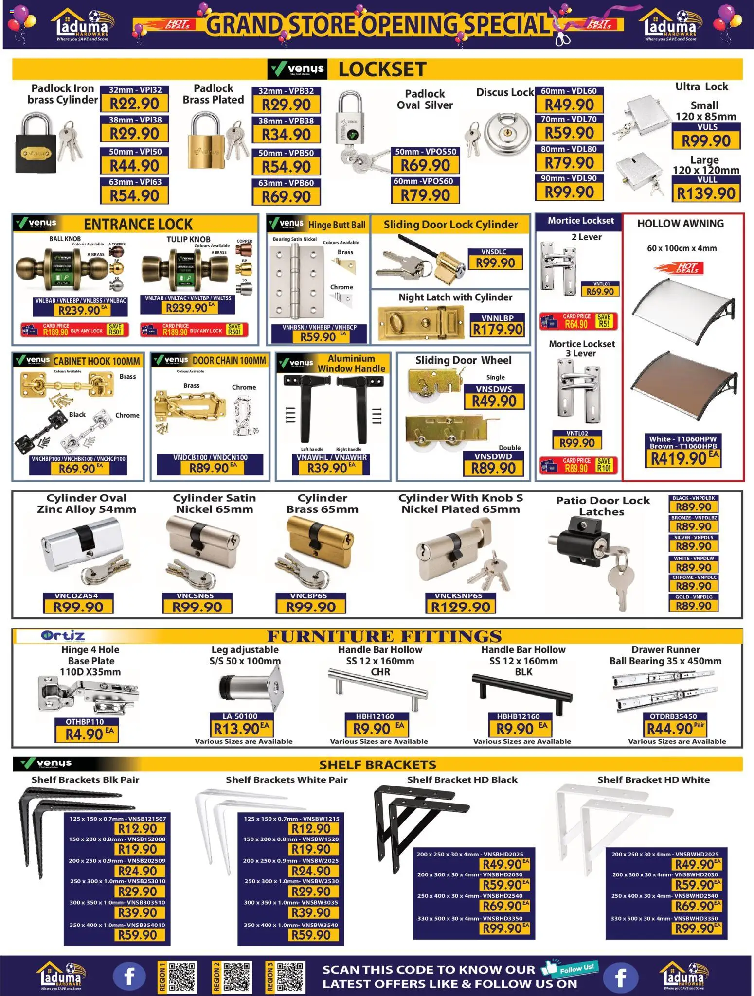 New Laduma Hardware catalogue – valid from 22/10/2026 | Page: 20 | Products: Plate, Iron, Lock, Shelf